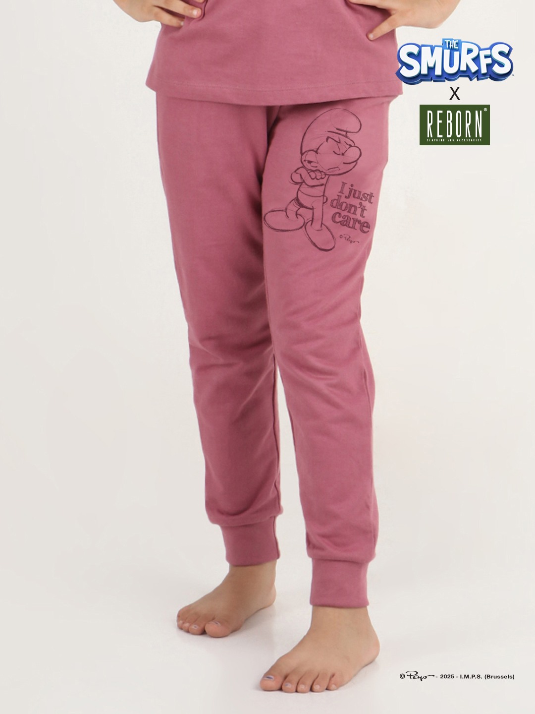 Girls 1 piece printed jogger - Mouve