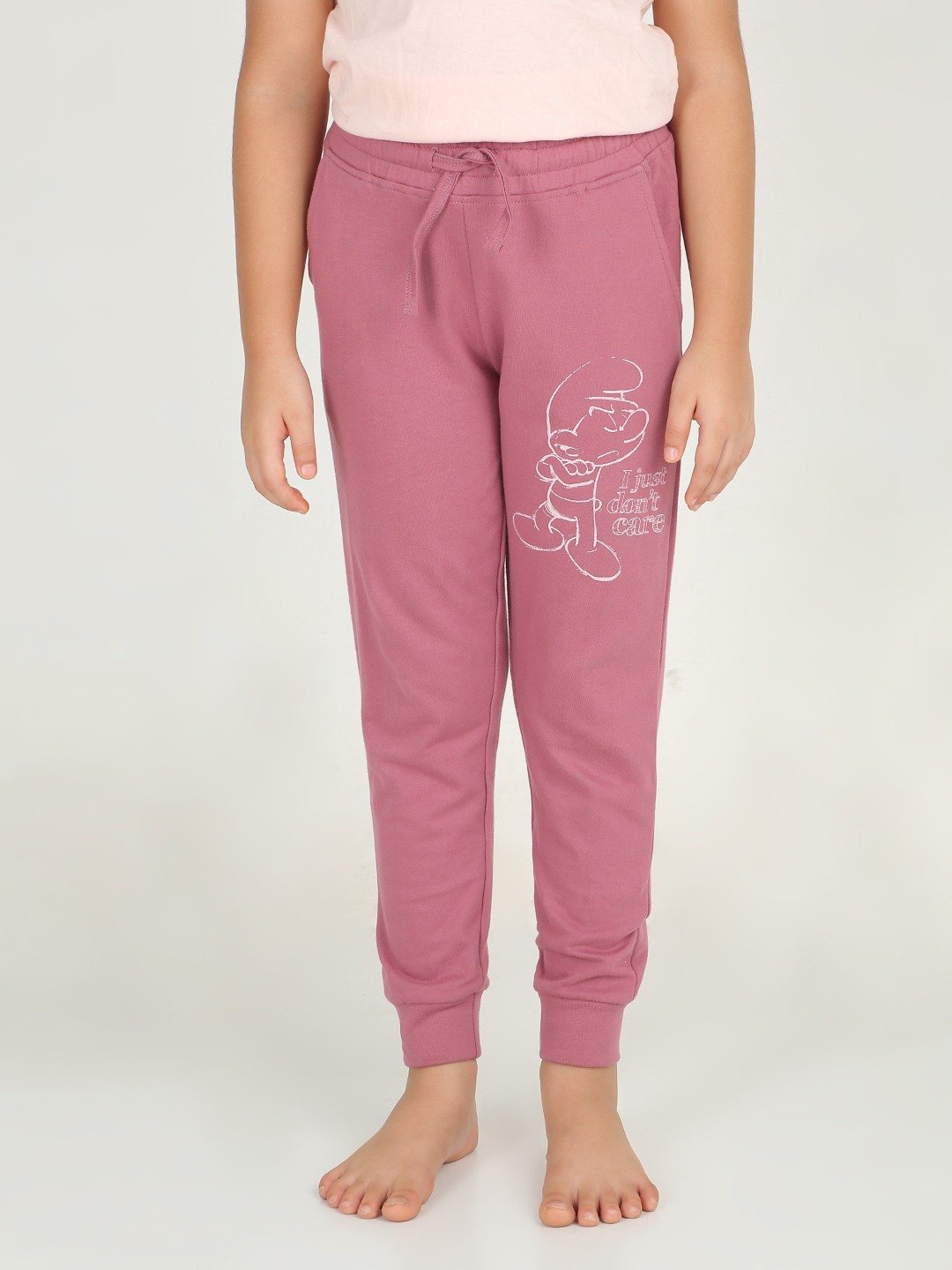 Girls 1 piece printed jogger - Mouve