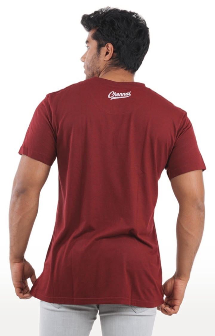 Unisex Chennai Block Tri-Blend T-Shirt in Wine