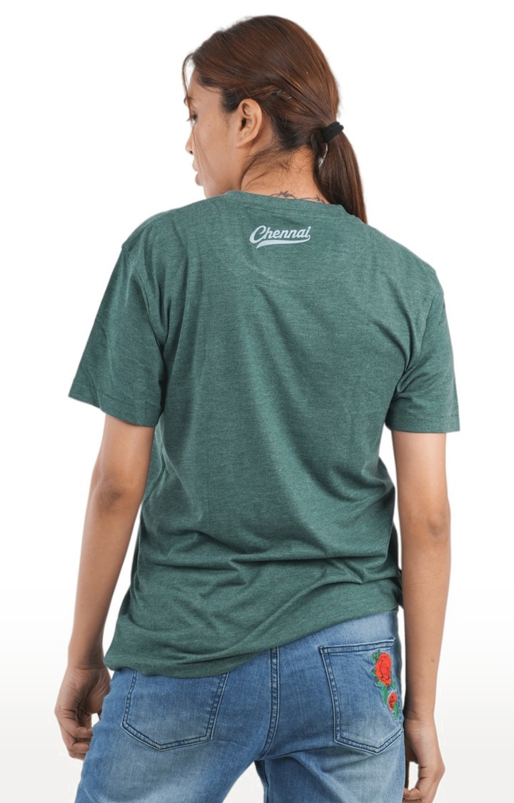 Unisex Chennai Logo Tri-Blend T-Shirt in Bottle Green