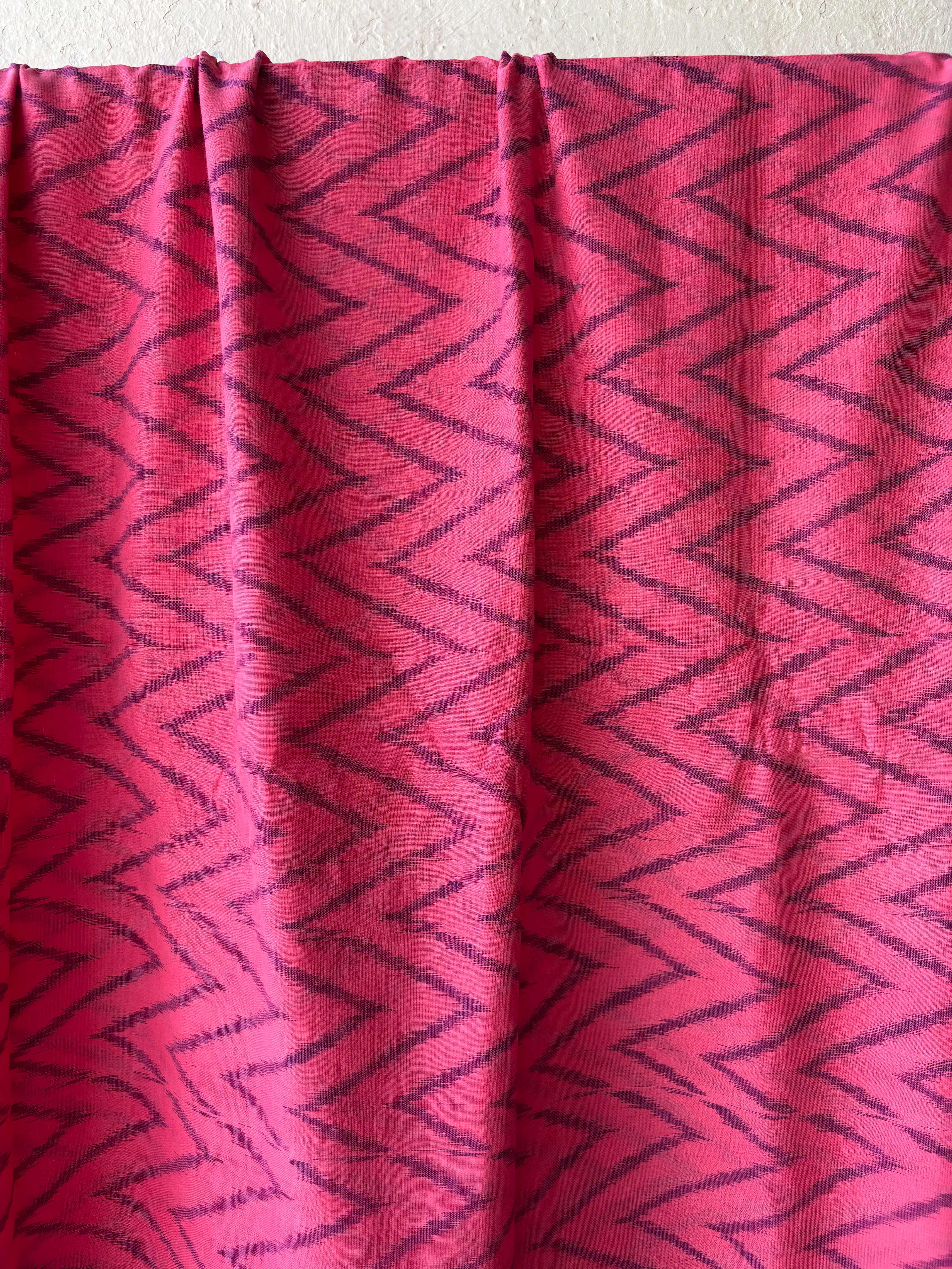 Lehariya Pattern Ikat Cotton Saree