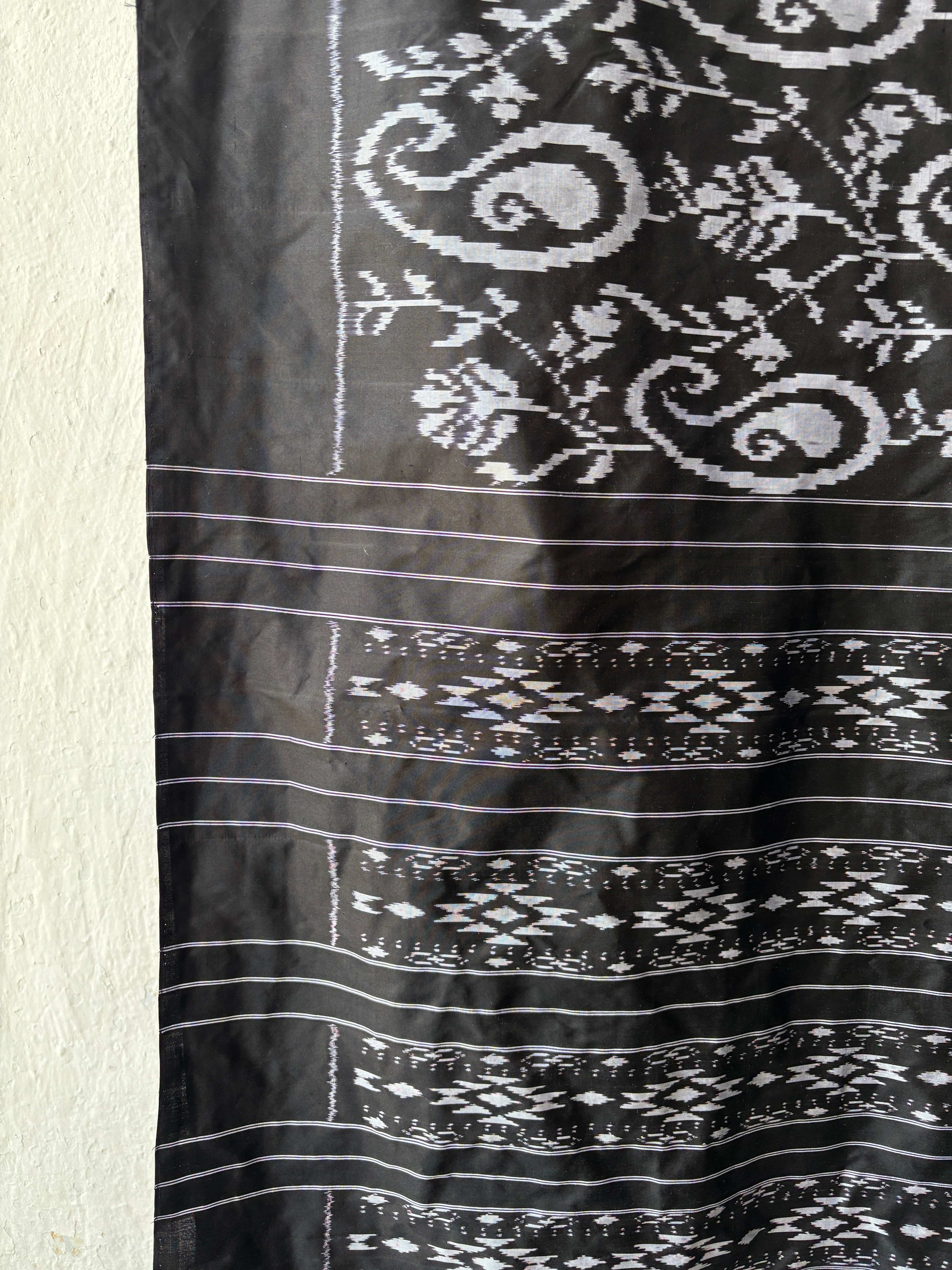 Mango Motif Ikat Silk Saree