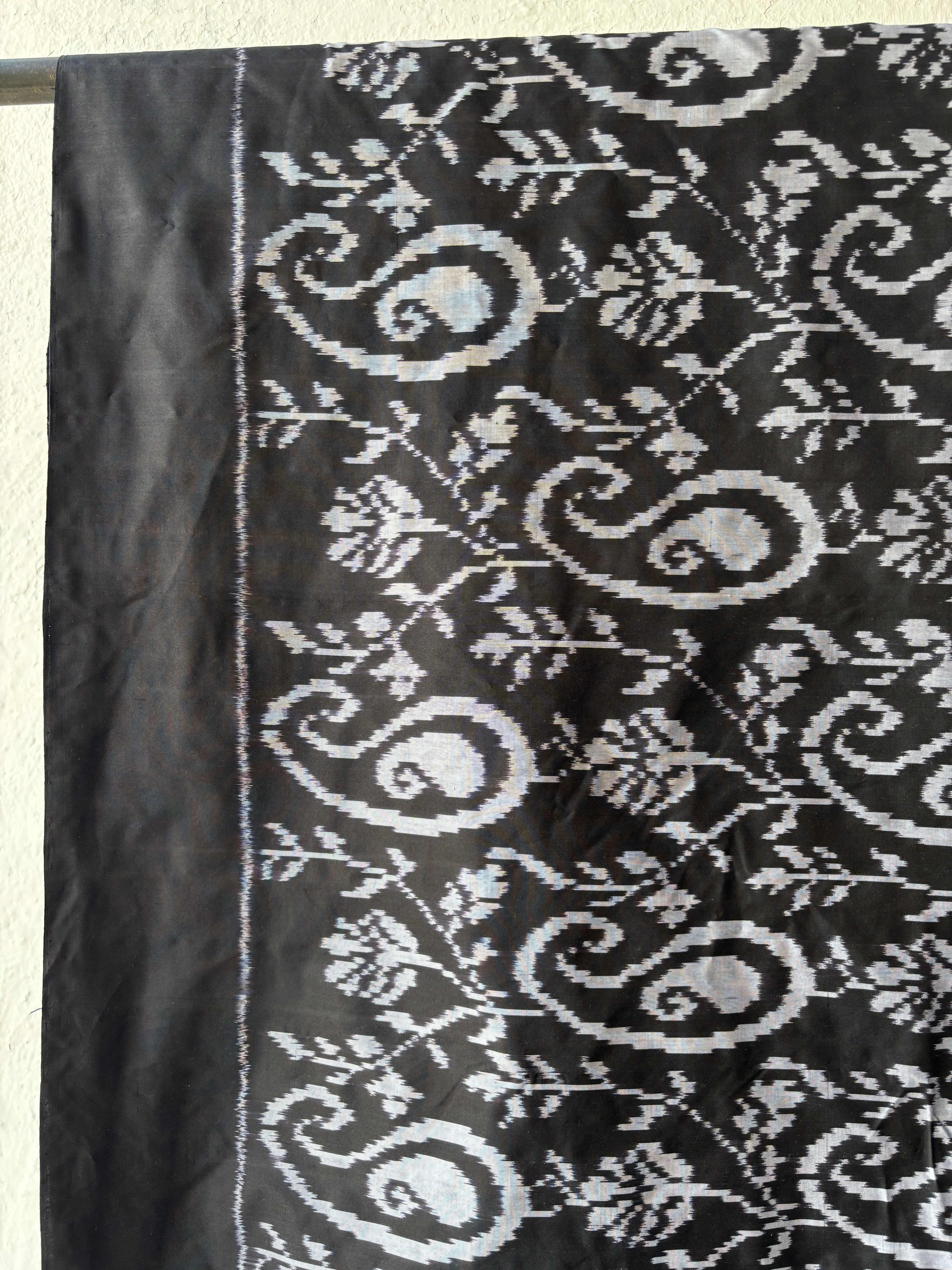 Mango Motif Ikat Silk Saree