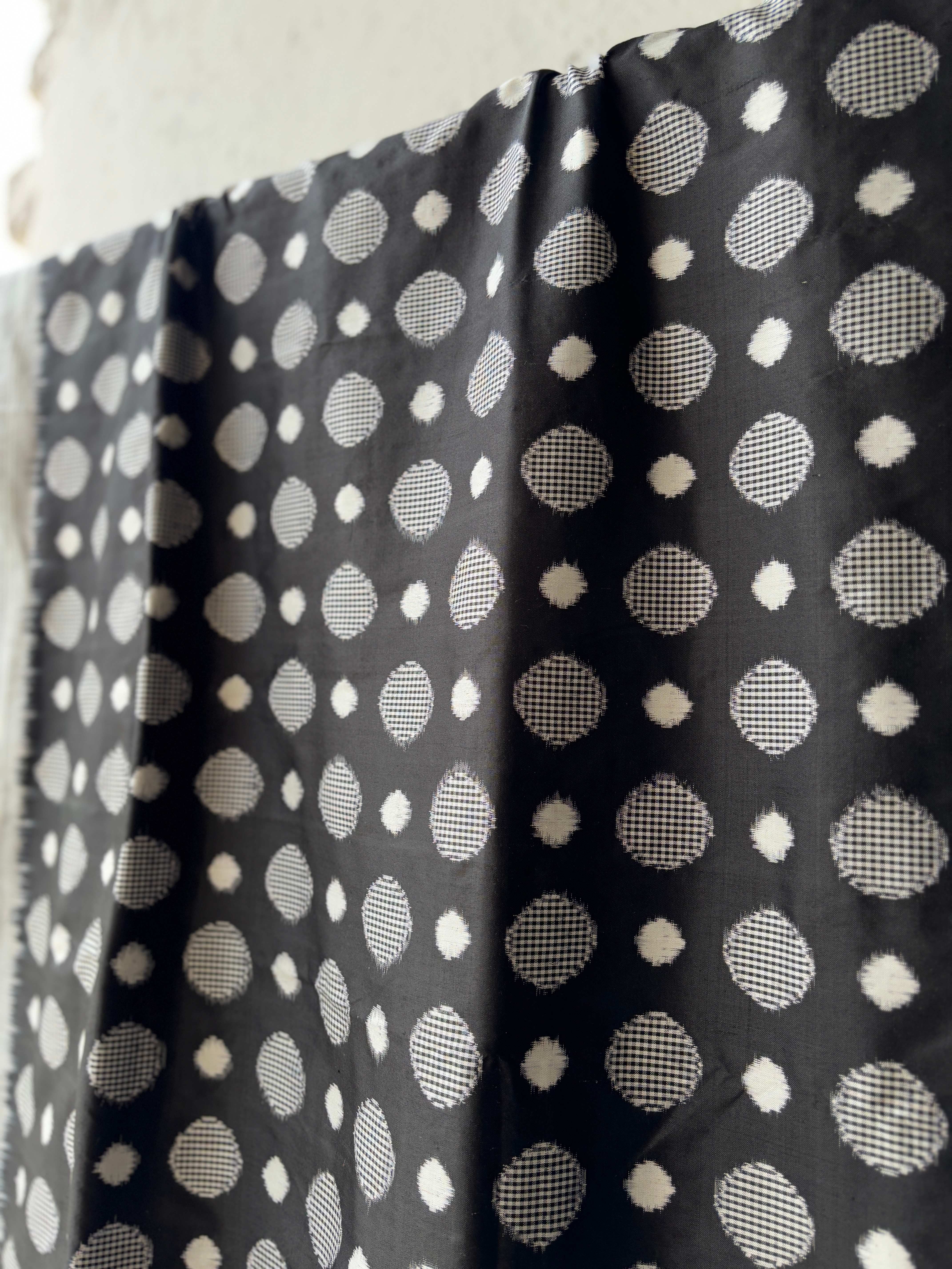 Polka Weave Double Ikat Silk Saree