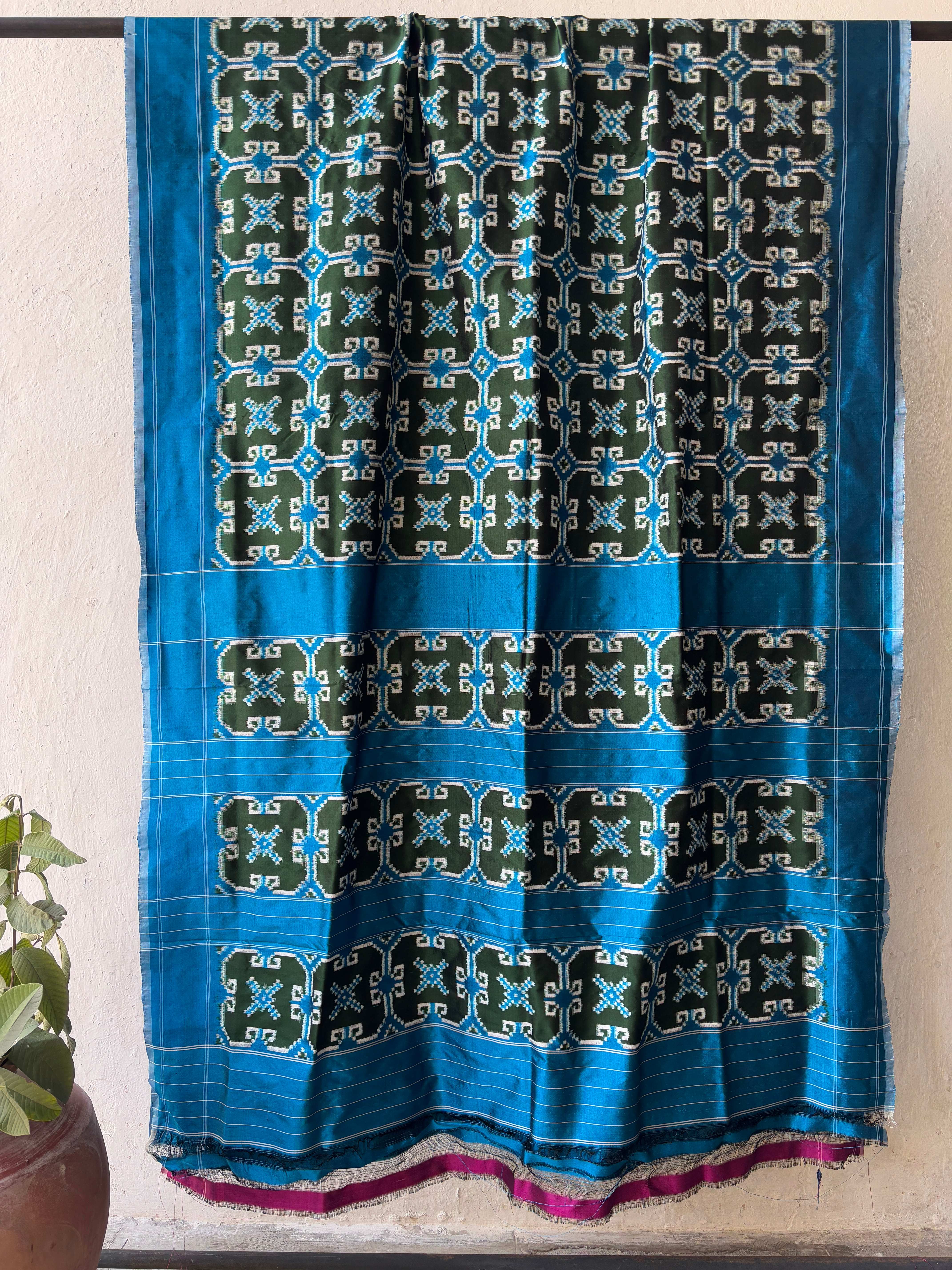 Silk Teliya rumal double ikat Saree