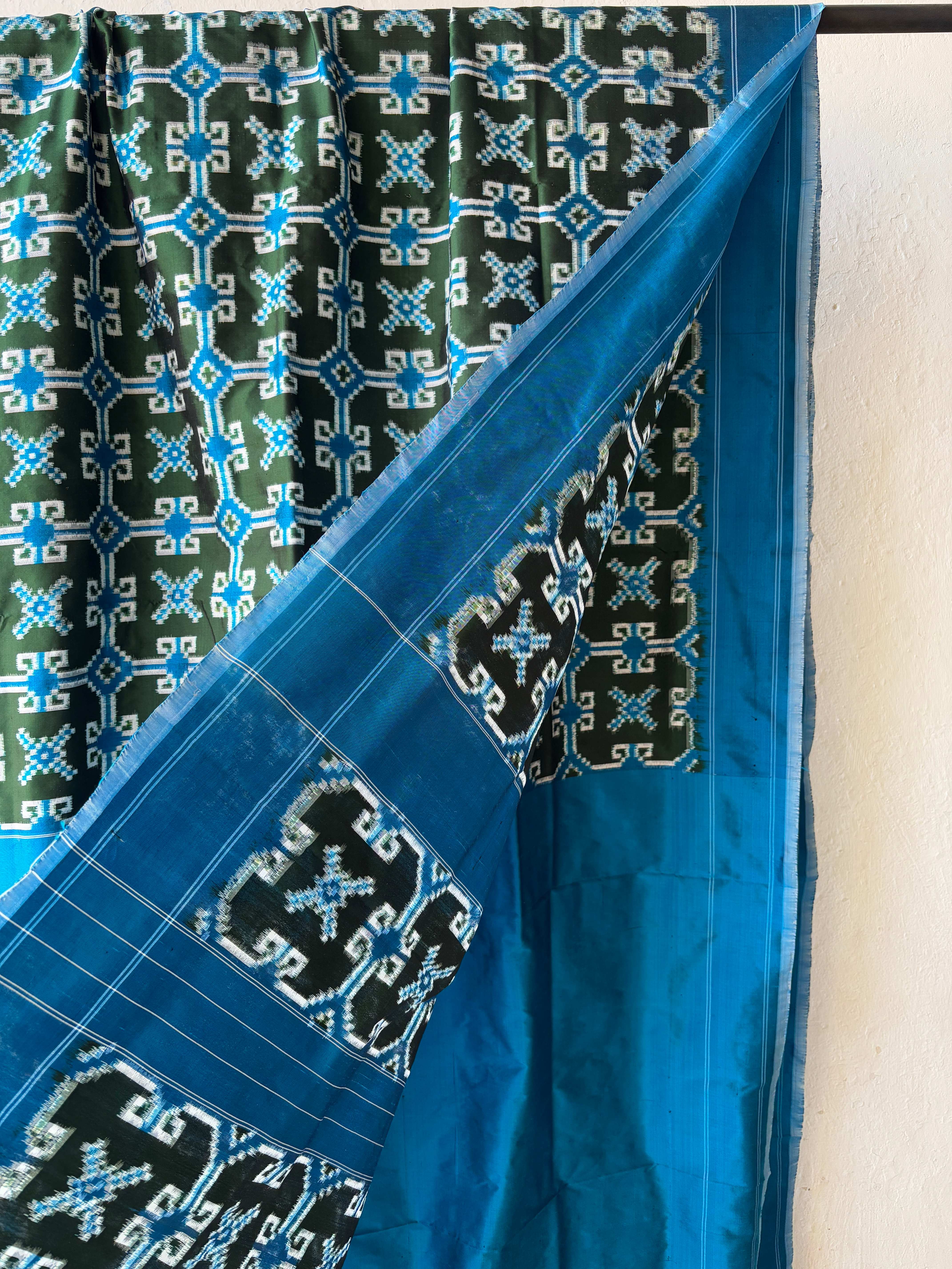 Silk Teliya rumal double ikat Saree