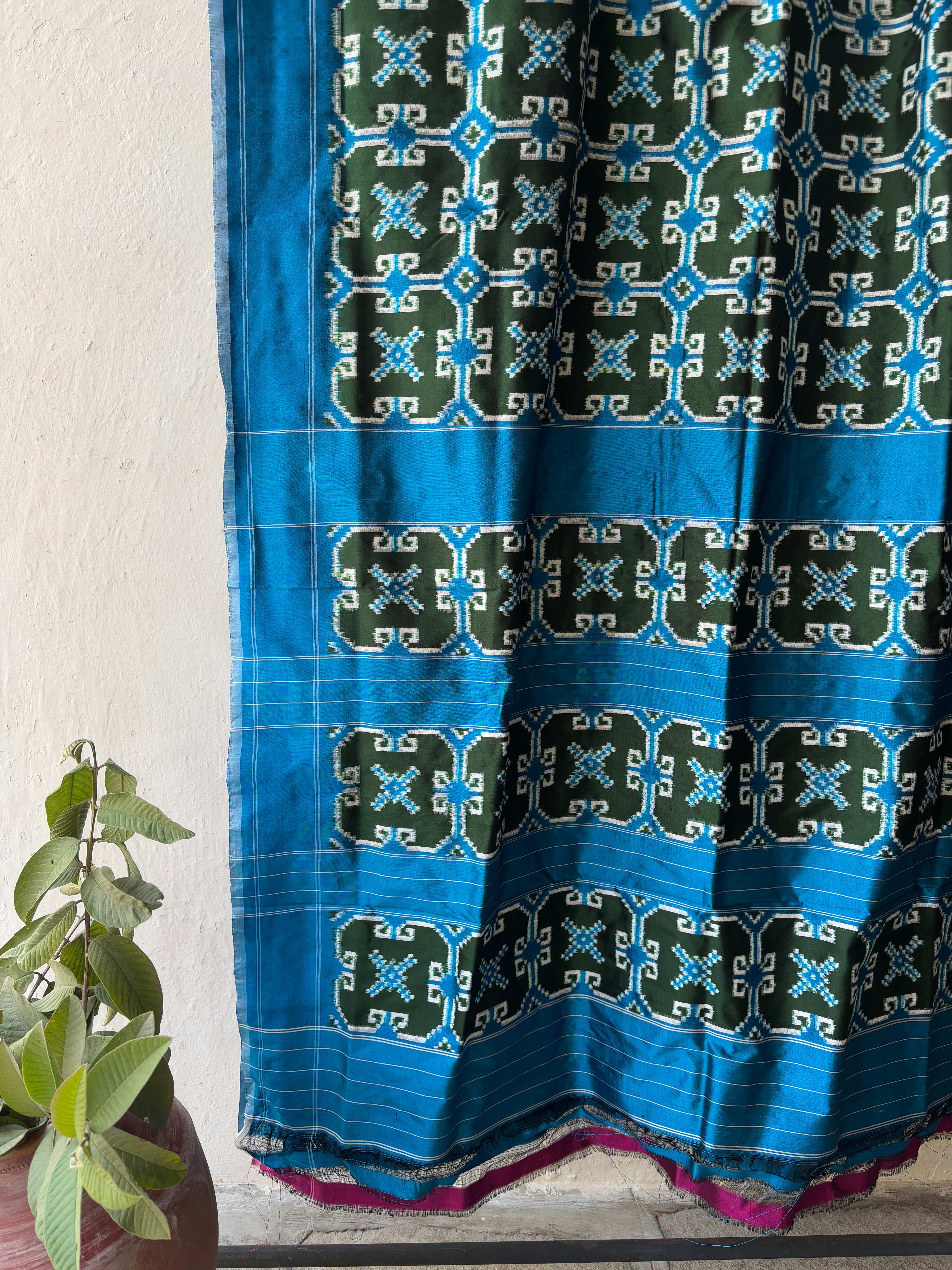 Silk Teliya rumal double ikat Saree