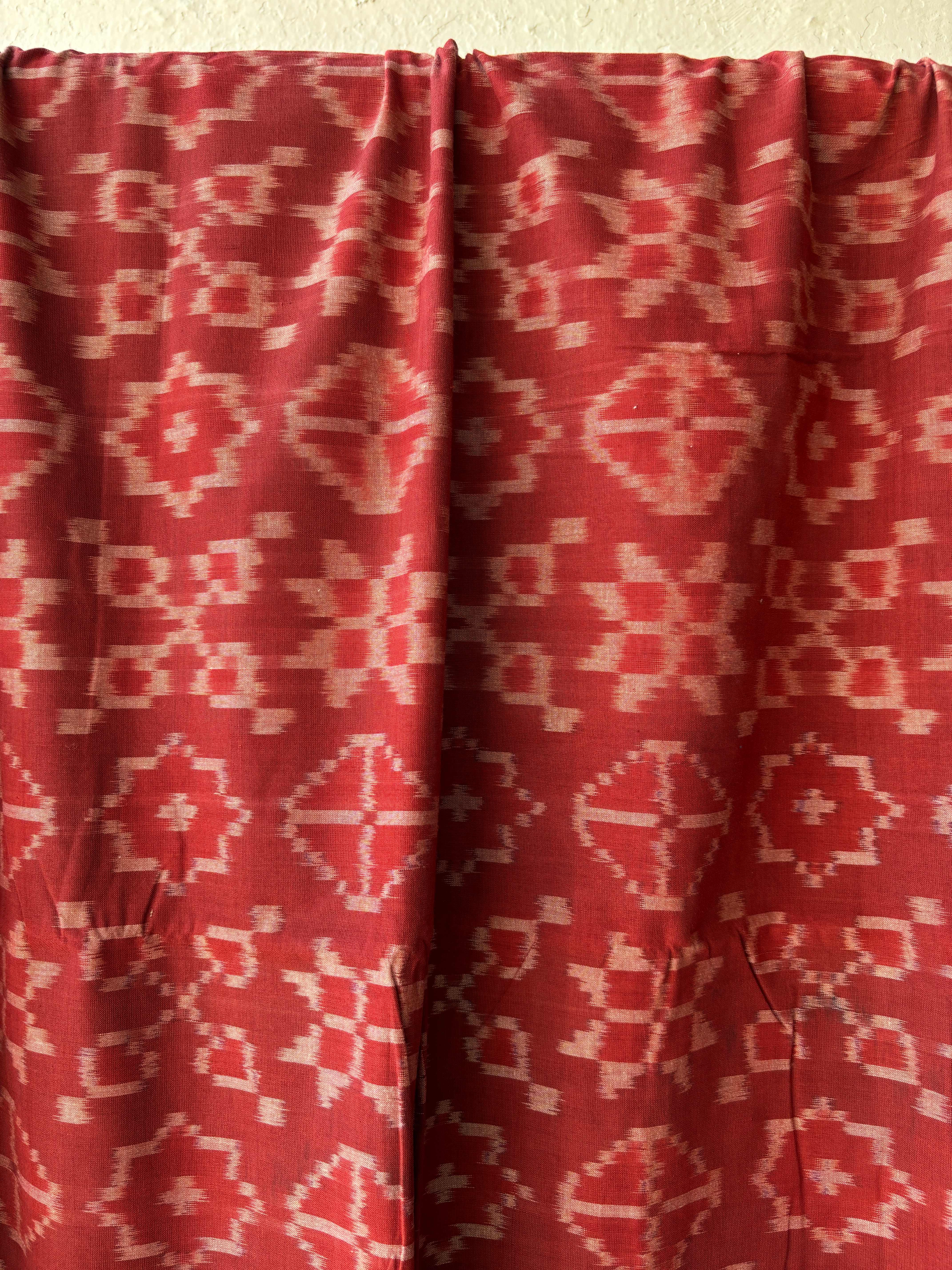 Natural Dyes Cotton Teliya Rumal Single ikat Saree