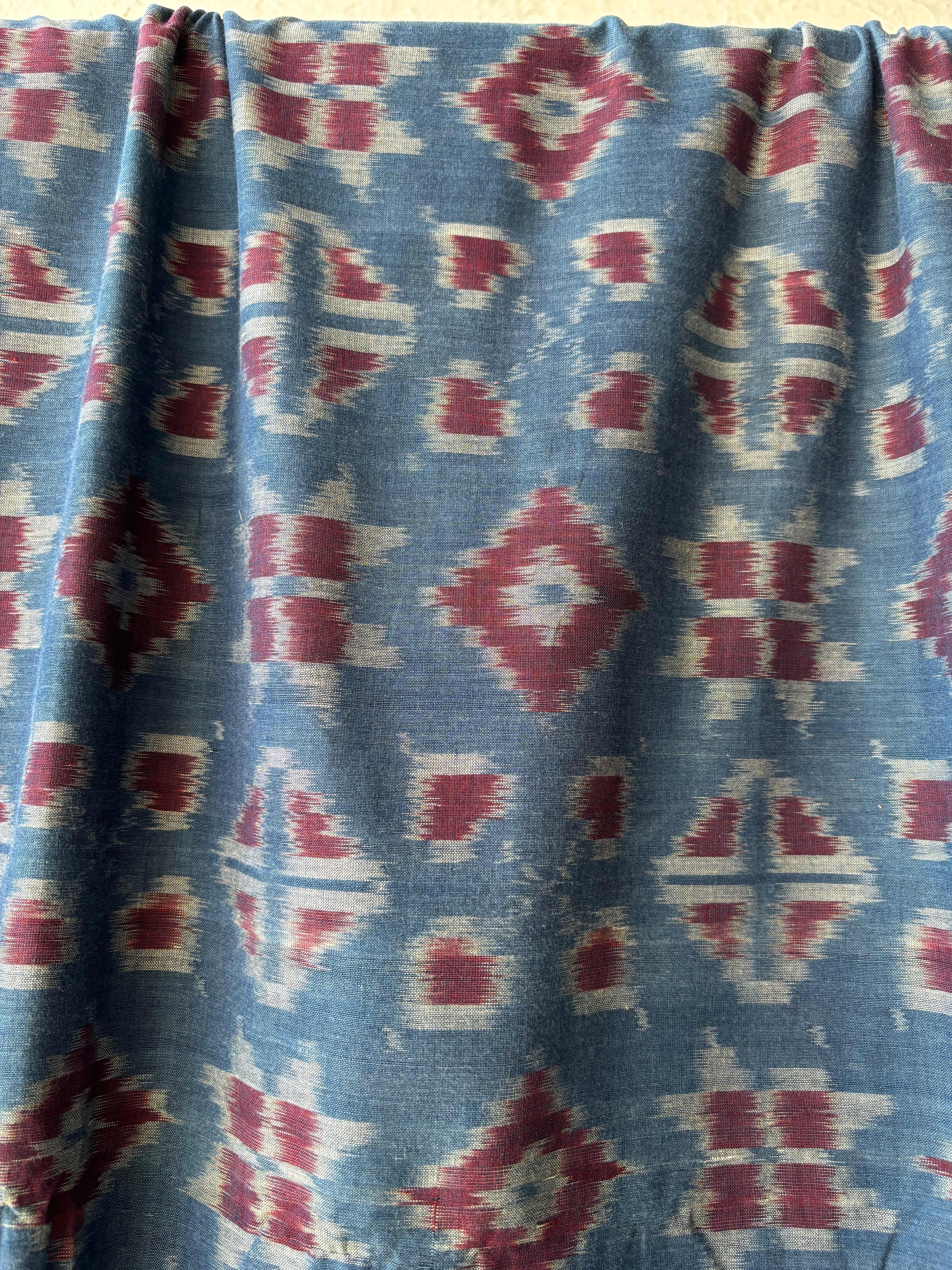 Natural Dyes Cotton Teliya Rumal Single ikat Saree