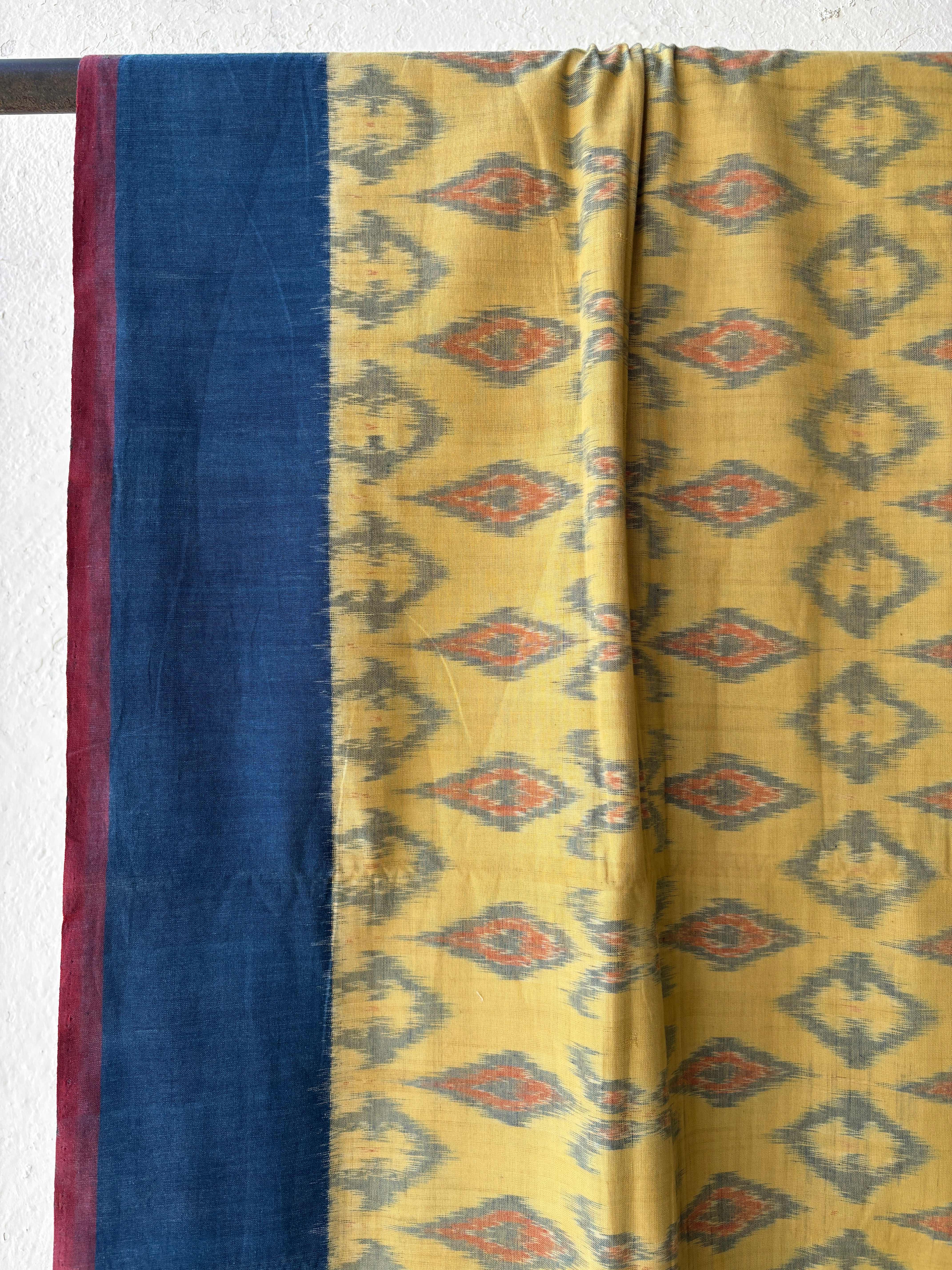 Natural Dyes Cotton ikat Diamond motif Ikat saree