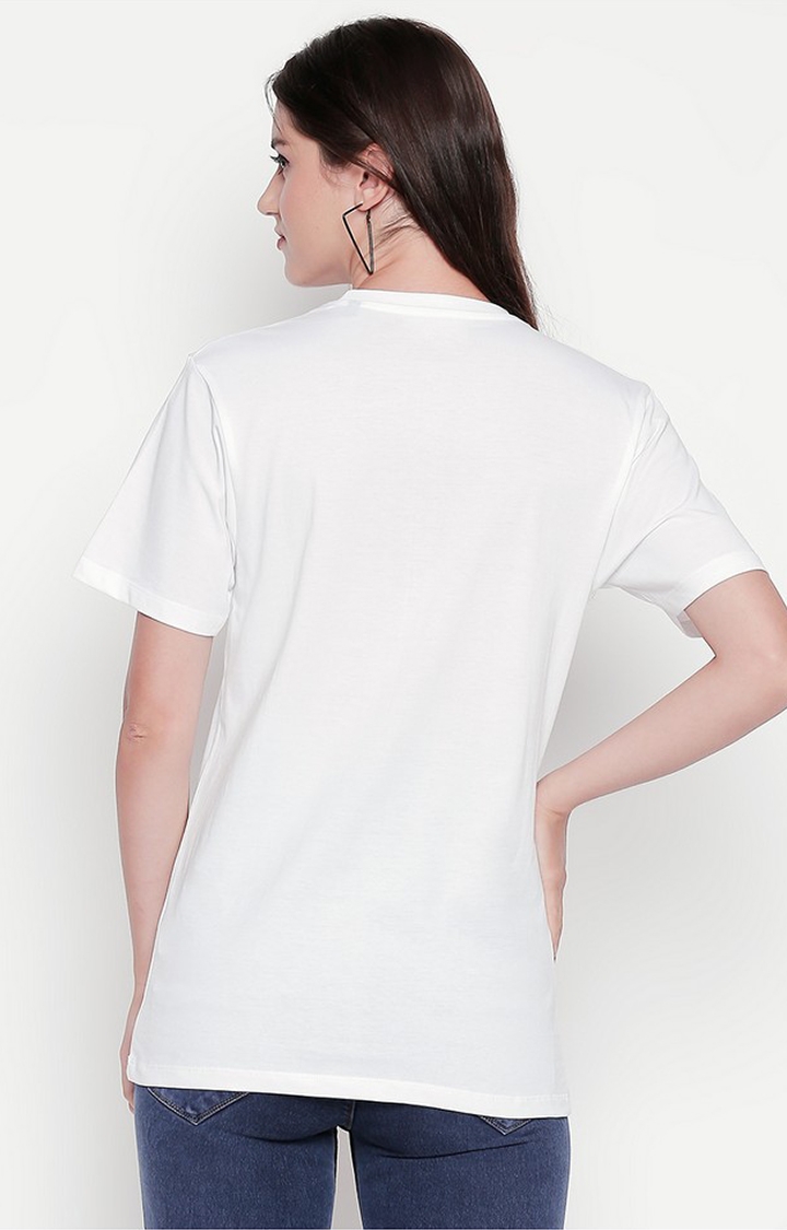 creativeideas.store | White Printed T-shirt for Women 1