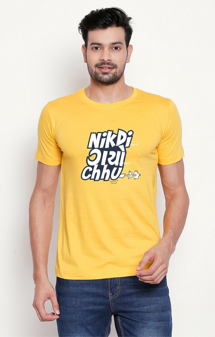 creativeideas.store | Yellow Printed T-shirt for Men 0