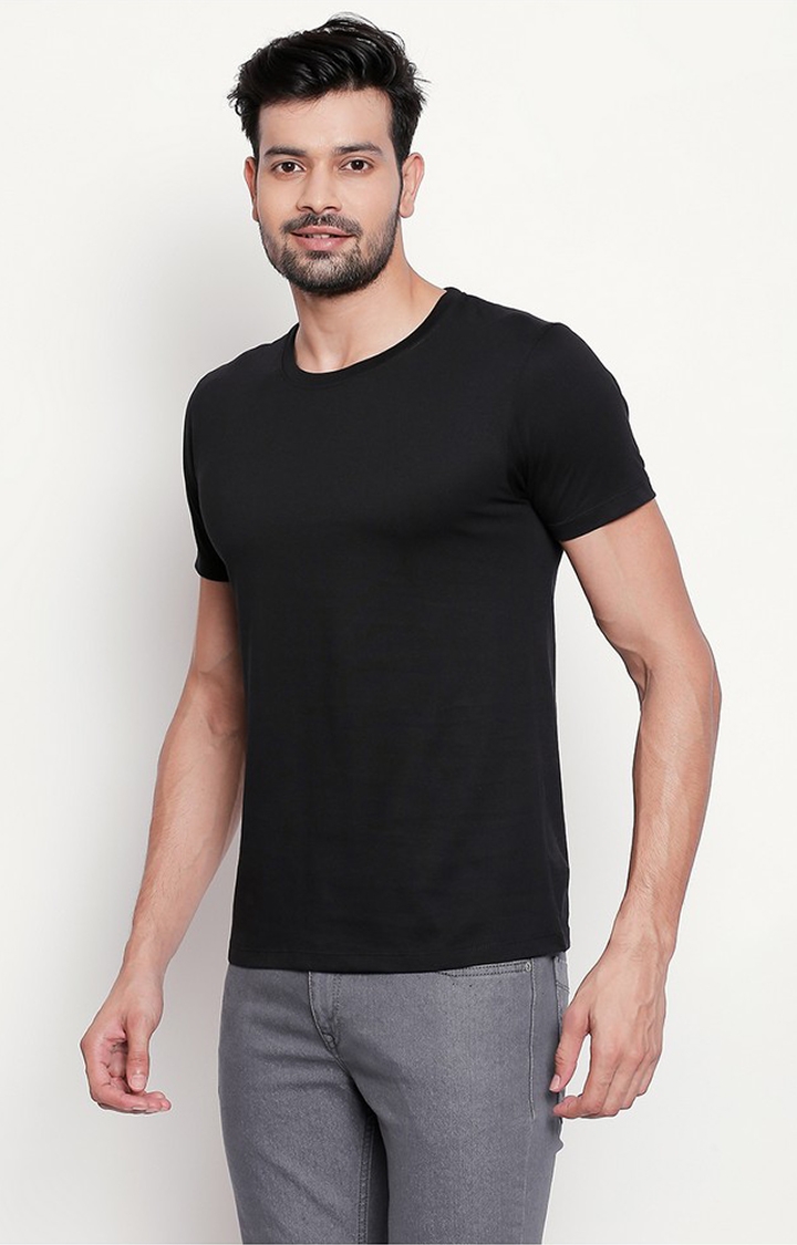 creativeideas.store | Black Round Neck T-shirt for Men  2