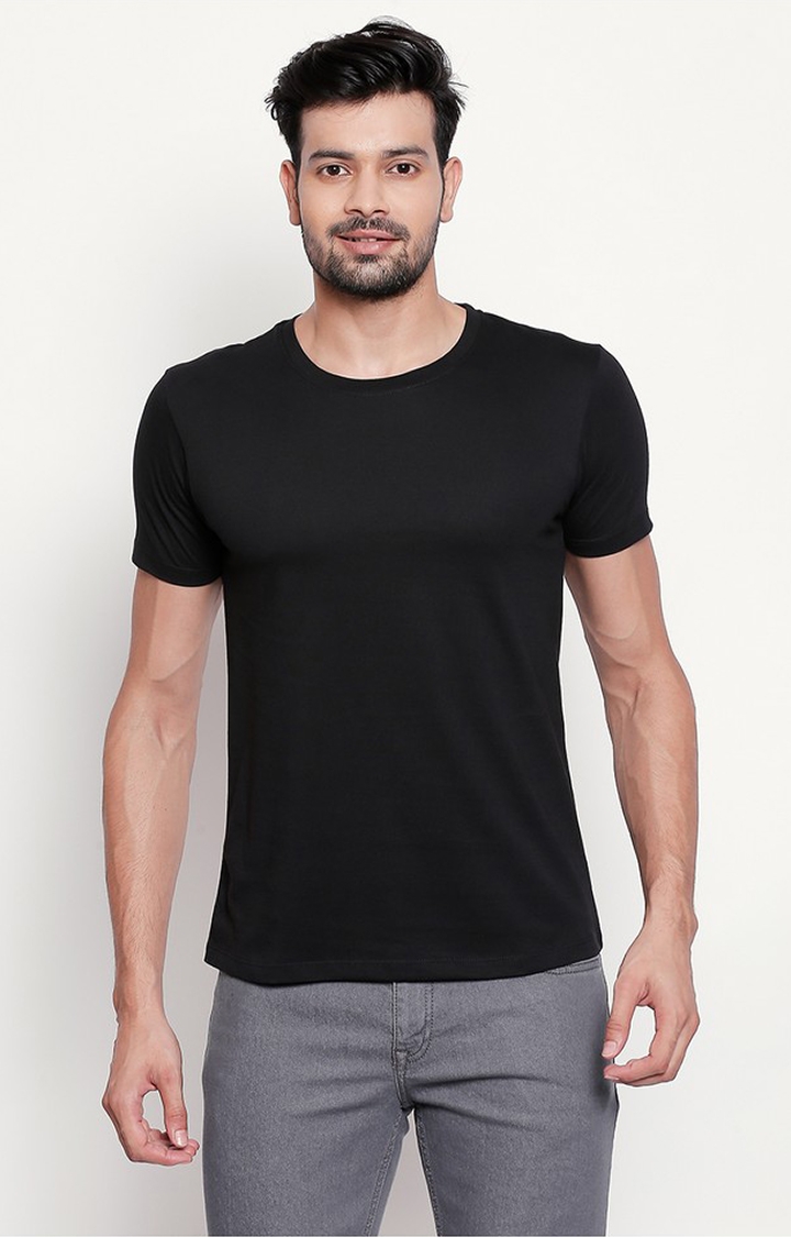 creativeideas.store | Black Round Neck T-shirt for Men  0