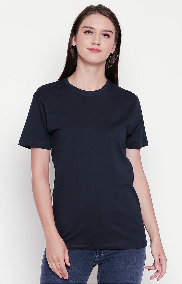 creativeideas.store | Black Round Neck T-shirt for Women  0