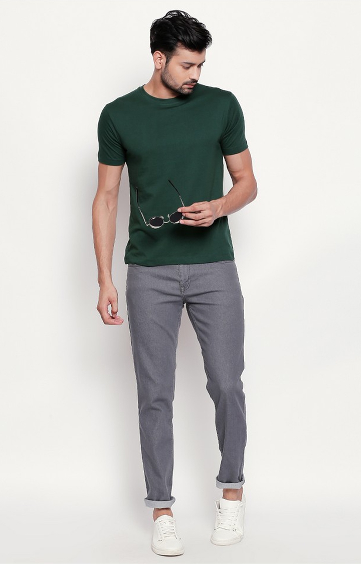 creativeideas.store | Green Round Neck T-shirt for Men  1