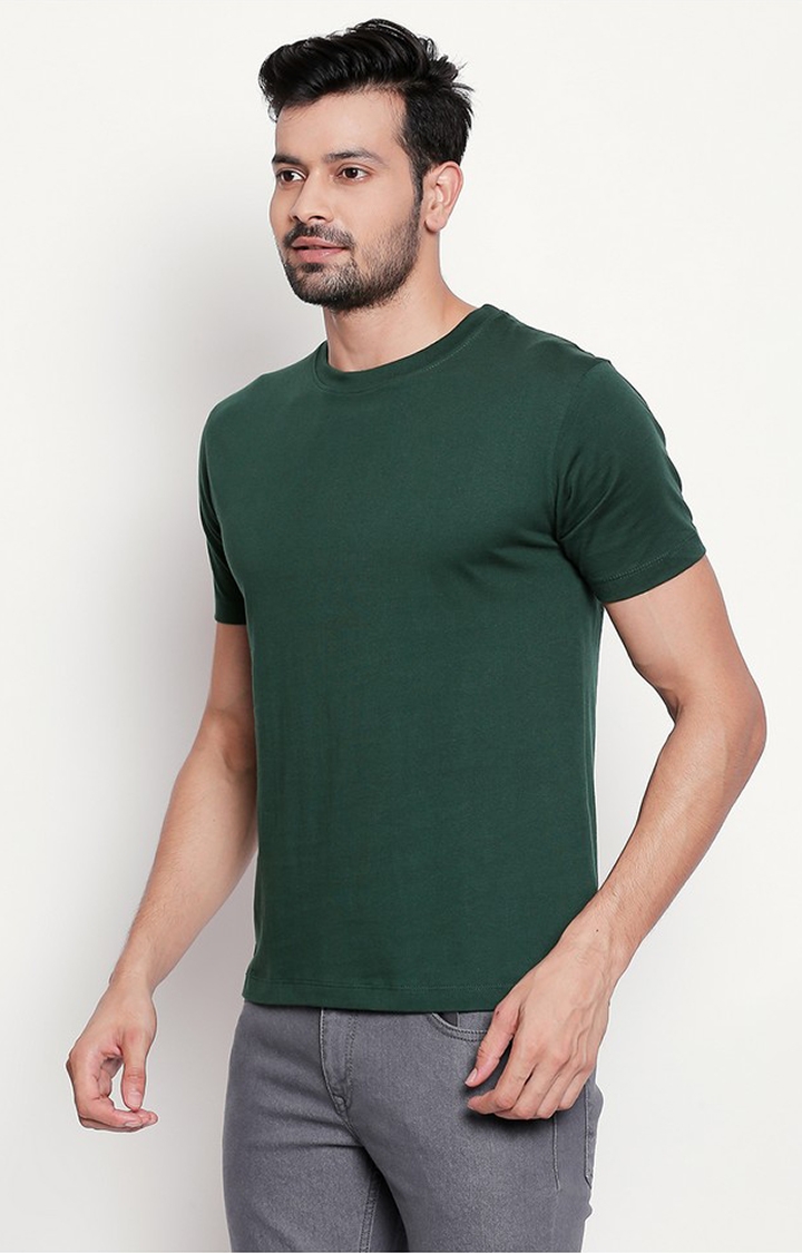 creativeideas.store | Green Round Neck T-shirt for Men  2