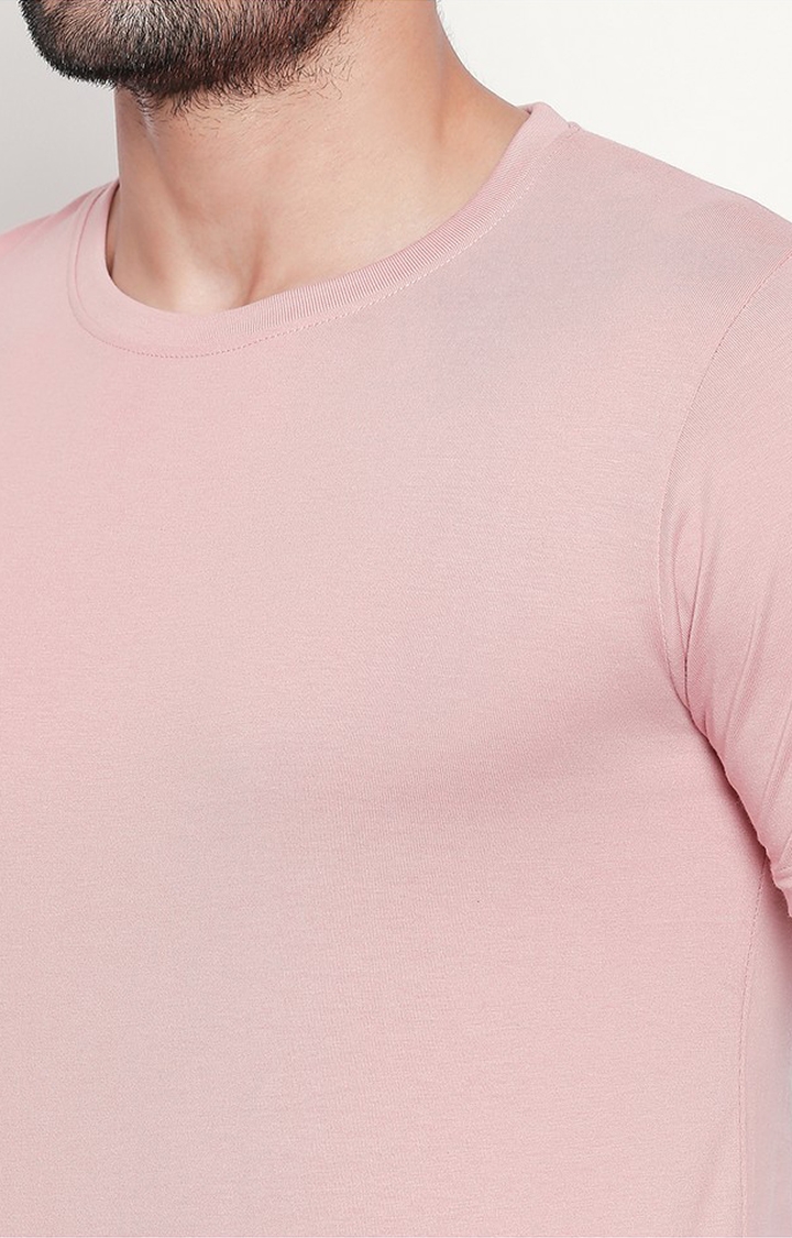 creativeideas.store | Baby Pink Round Neck T-shirt for Men  4