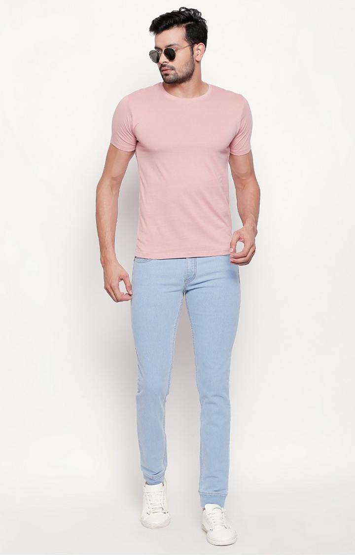 creativeideas.store | Baby Pink Round Neck T-shirt for Men  1