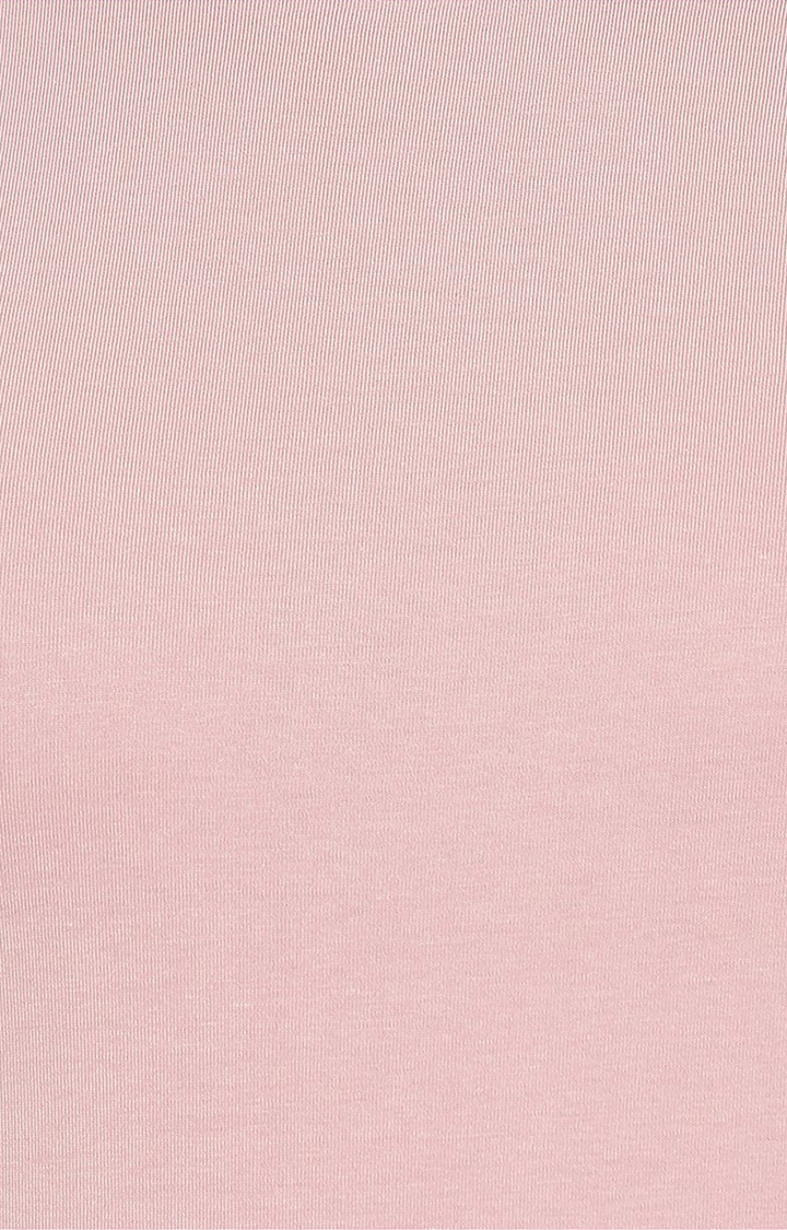 creativeideas.store | Baby Pink Round Neck T-shirt for Women  5