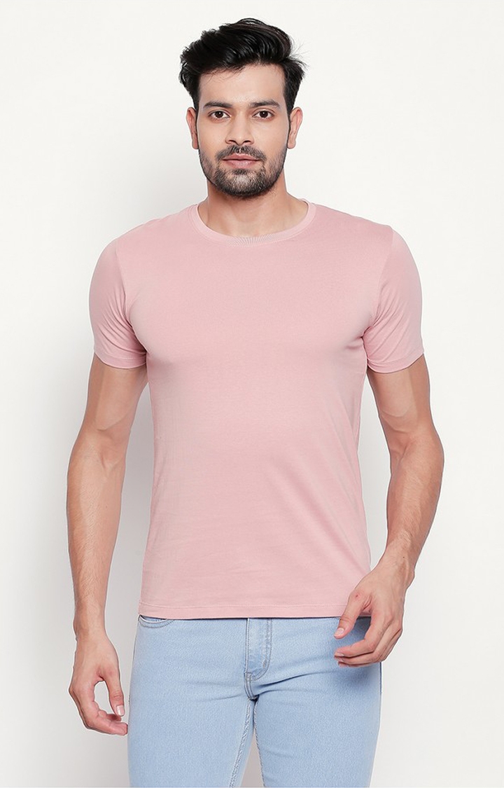 creativeideas.store | Baby Pink Round Neck T-shirt for Men  0