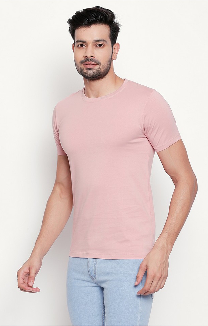 creativeideas.store | Baby Pink Round Neck T-shirt for Men  2