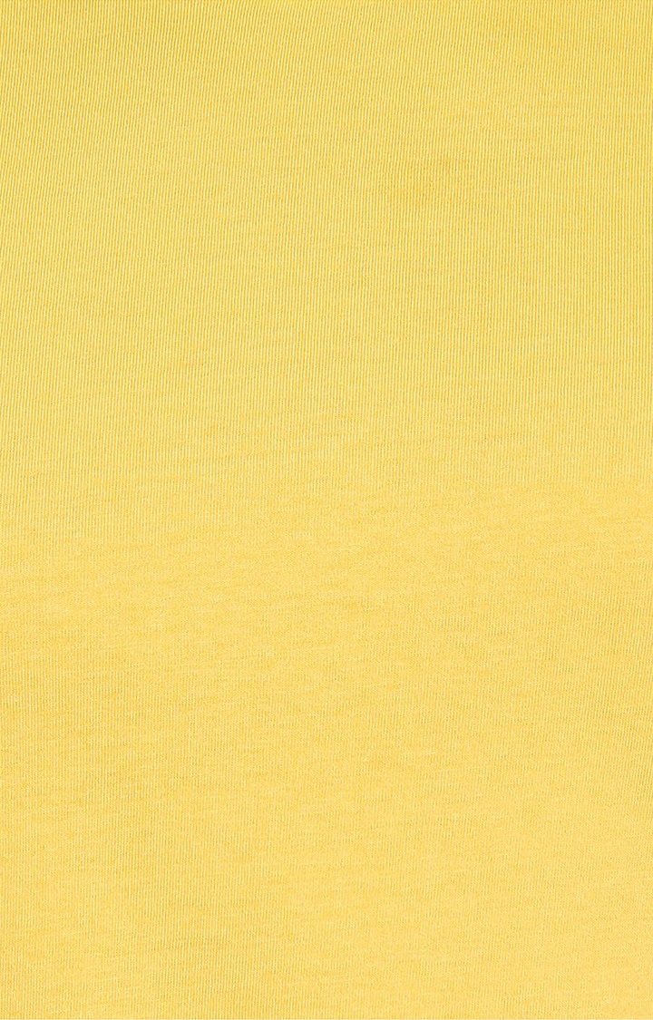Yellow Round Neck T-shirt for Men 