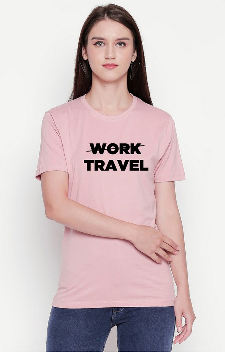 creativeideas.store | Baby Pink Printed T-shirt for Women 0