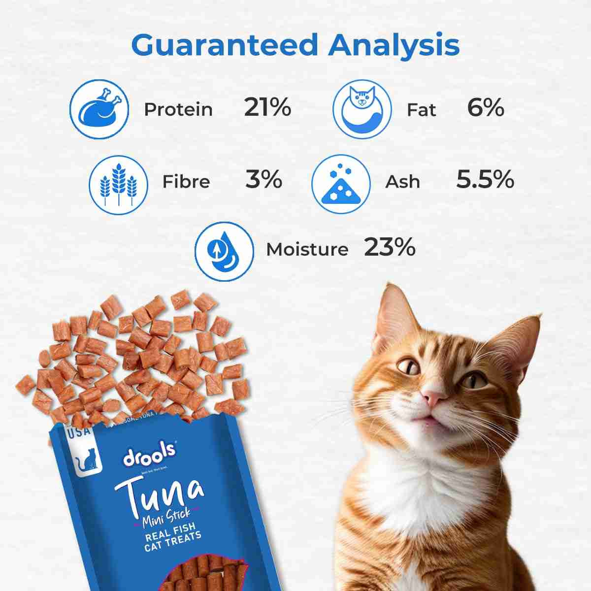 Drools Tuna Mini Sticks Cat Treats, 35g