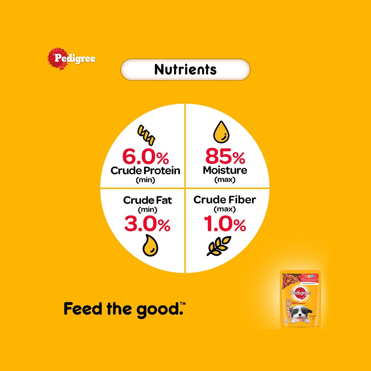Pedigree Puppy Chicken & Liver Chunks Wet Puppy Food - 70g