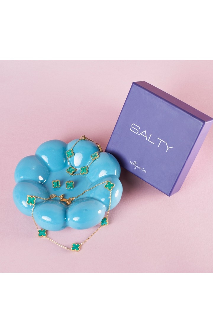 Salty | Emerald Clover Affair Jewellery Set