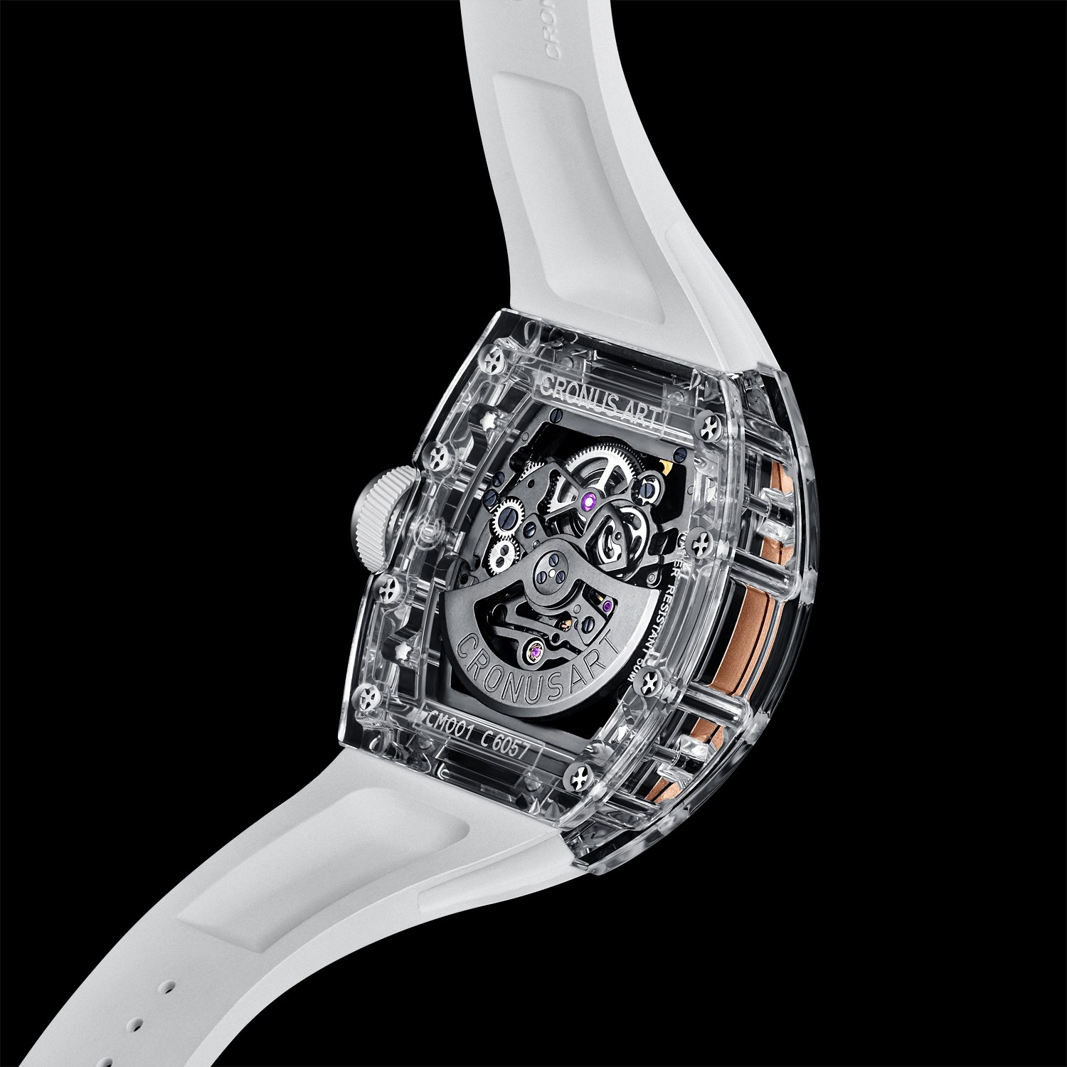 CM001-002 Men's Crystal Case Automatic Watch 42mm