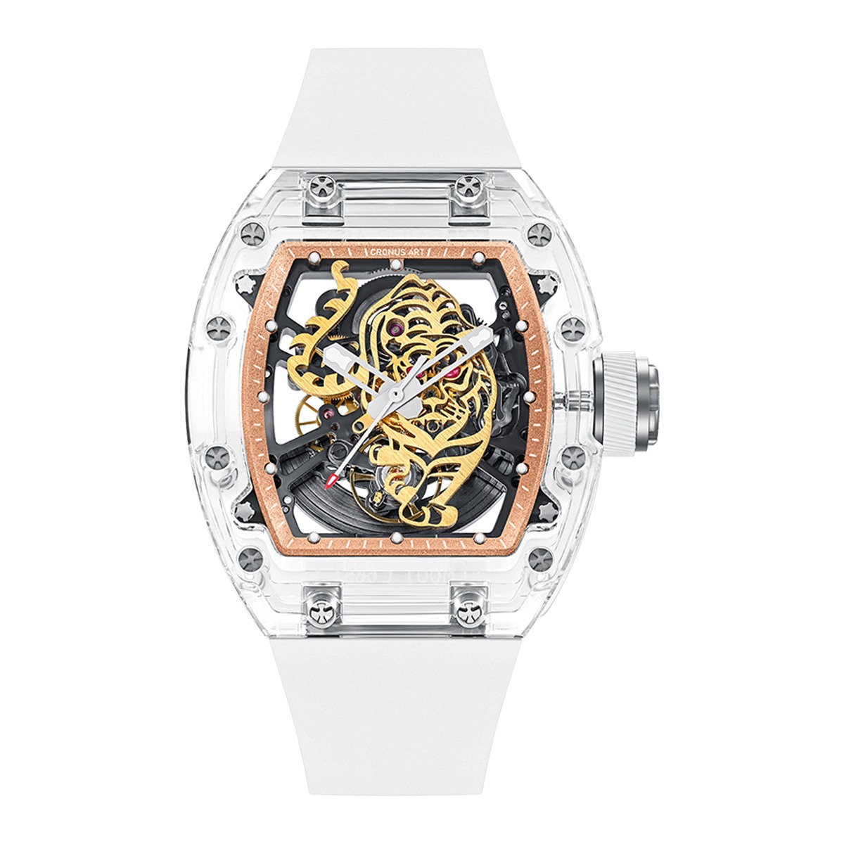CM001-002 Men's Crystal Case Automatic Watch 42mm