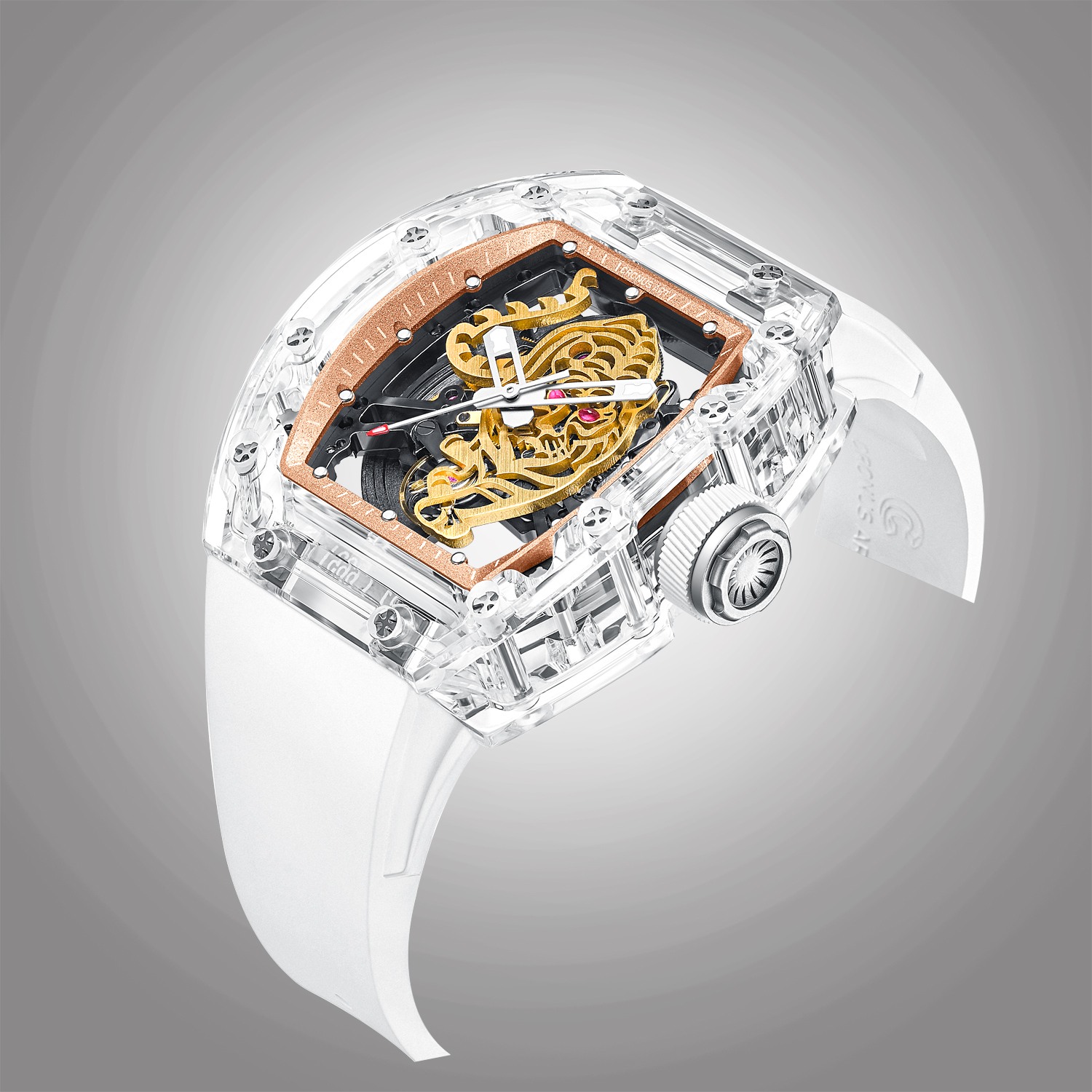 CM001-002 Men's Crystal Case Automatic Watch 42mm