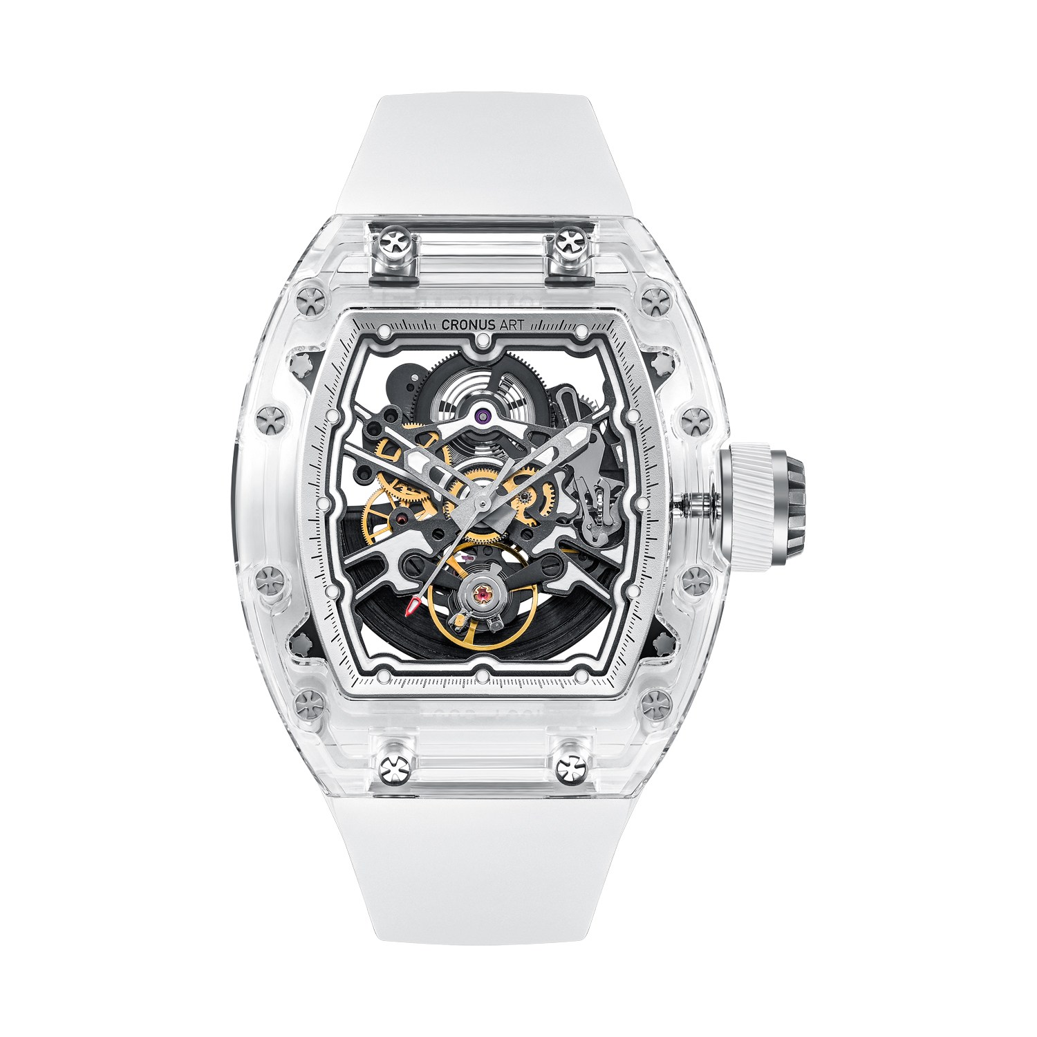 CM001-039 Men's Crystal Case Automatic Watch 42mm