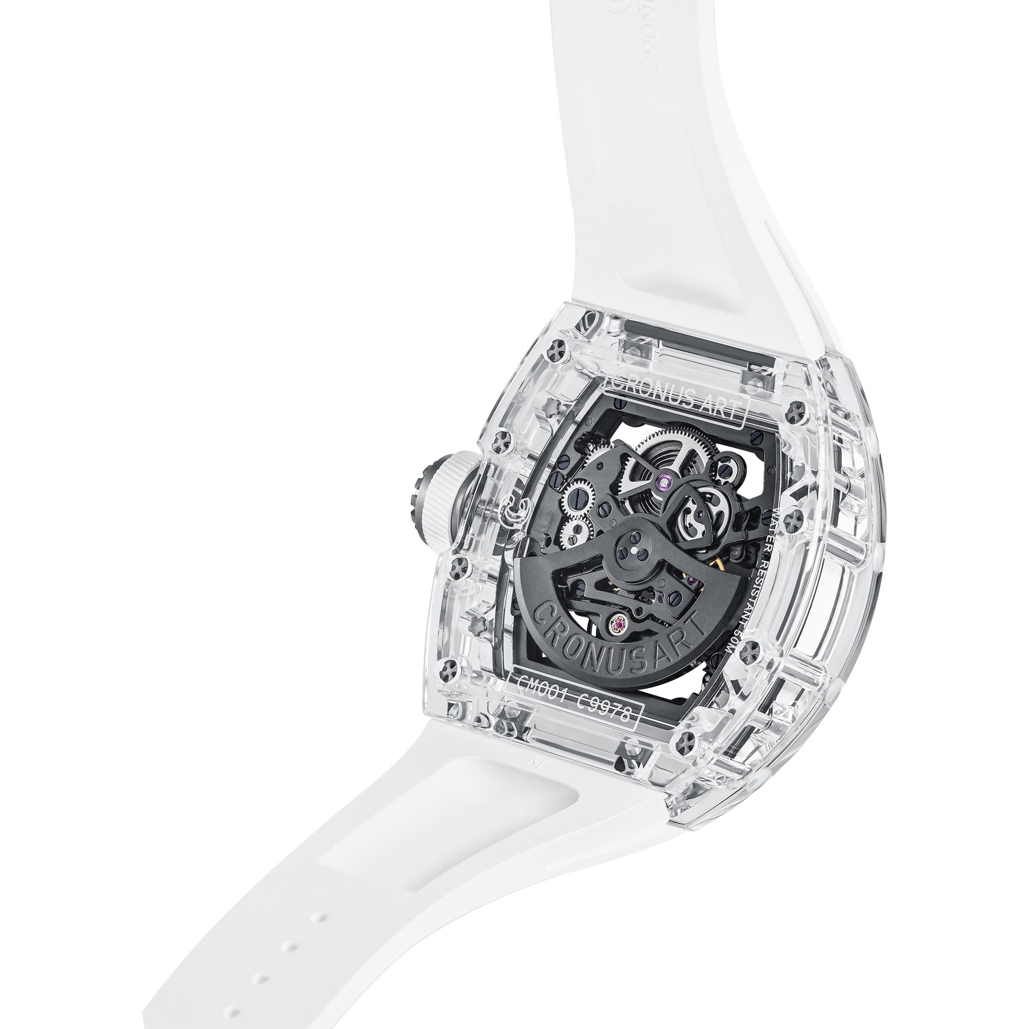 CM001-039 Men's Crystal Case Automatic Watch 42mm