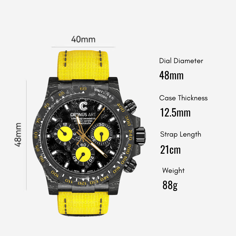 CM002-15E Men's Carbon Case Automatic Watch 40mm