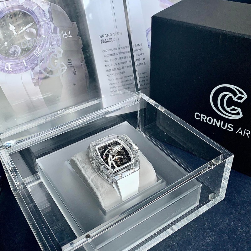 CM08-010 Men's Crystal Case Automatic Watch 42mm