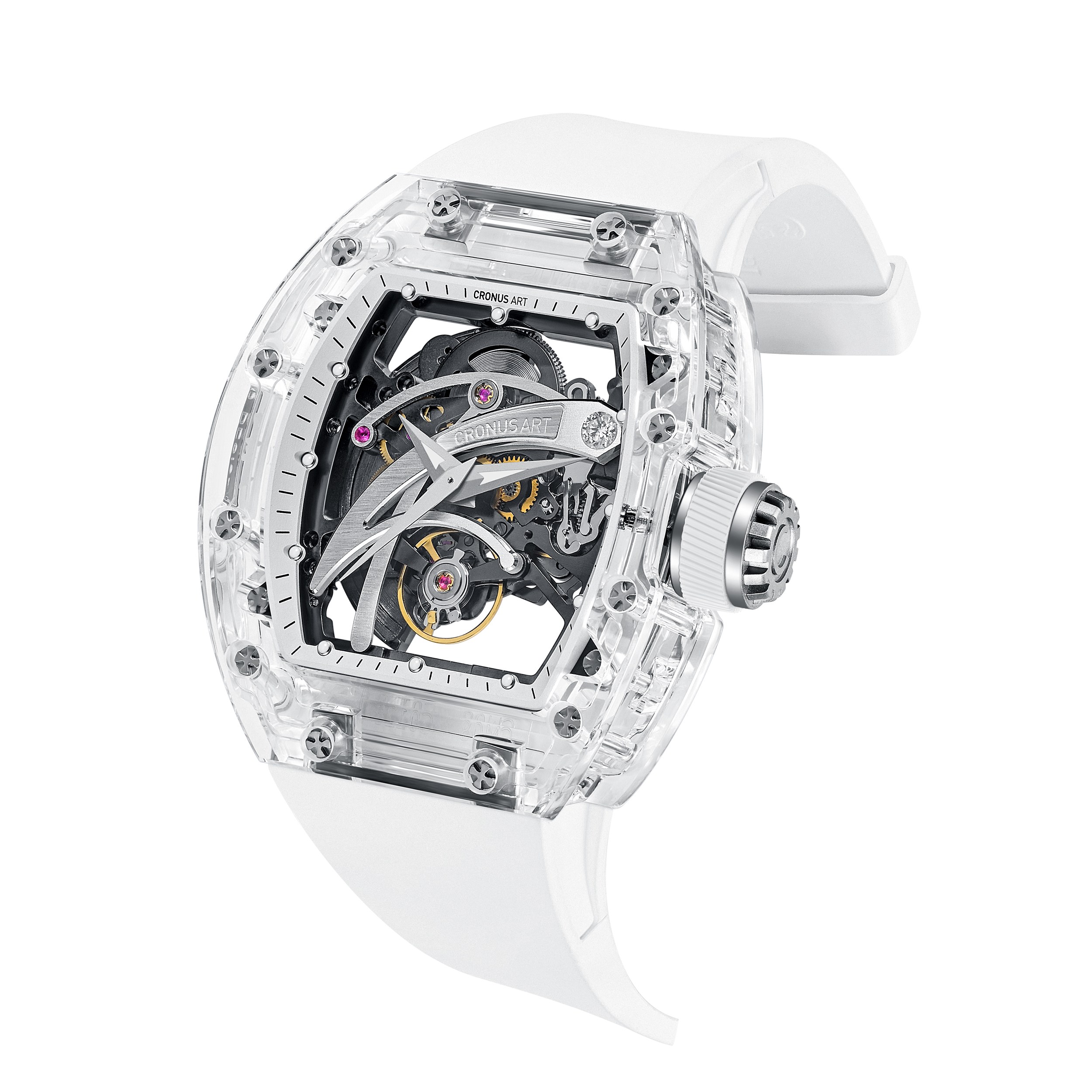 CM08-010 Men's Crystal Case Automatic Watch 42mm