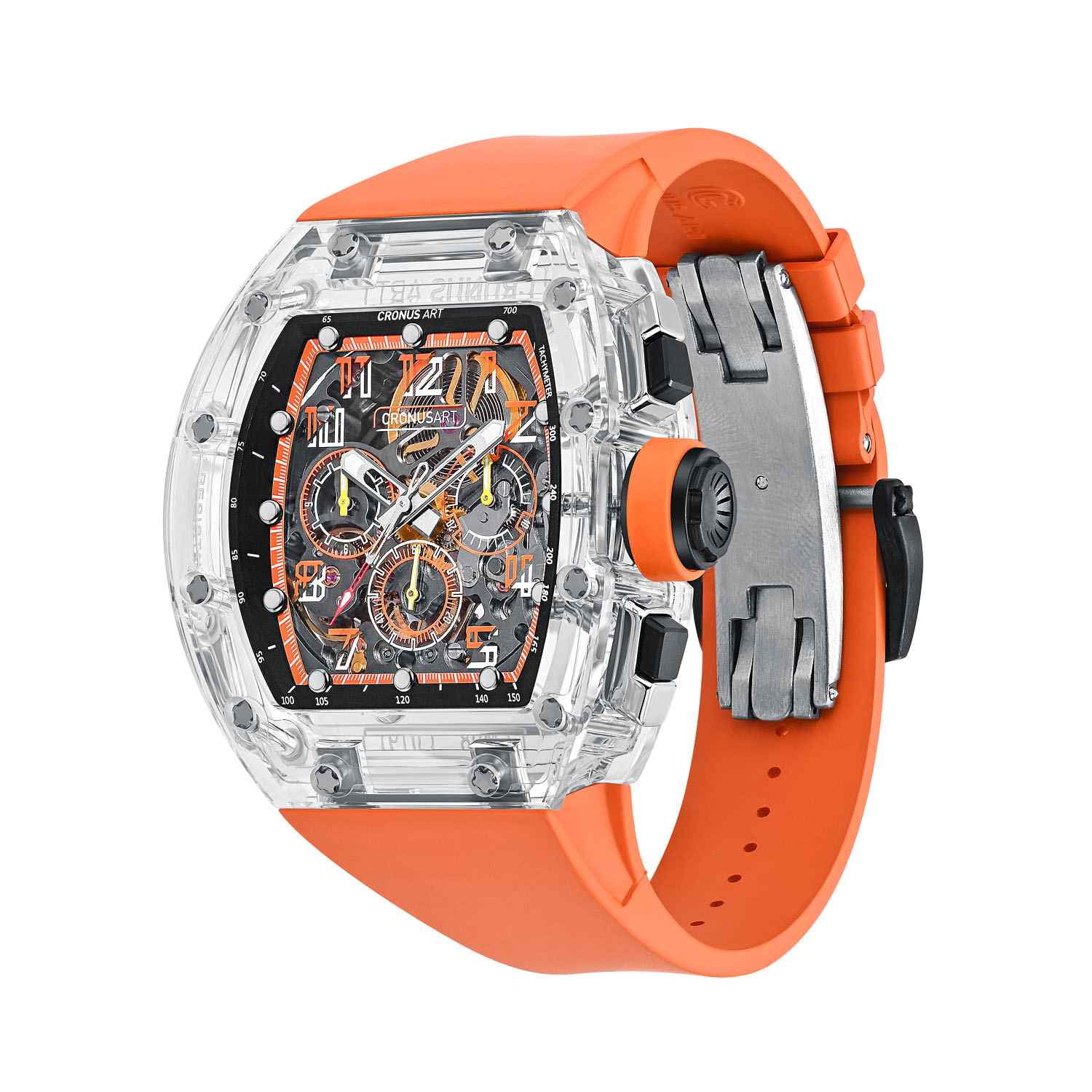 CM08-018 Men's Crystal Case Automatic Watch 42mm