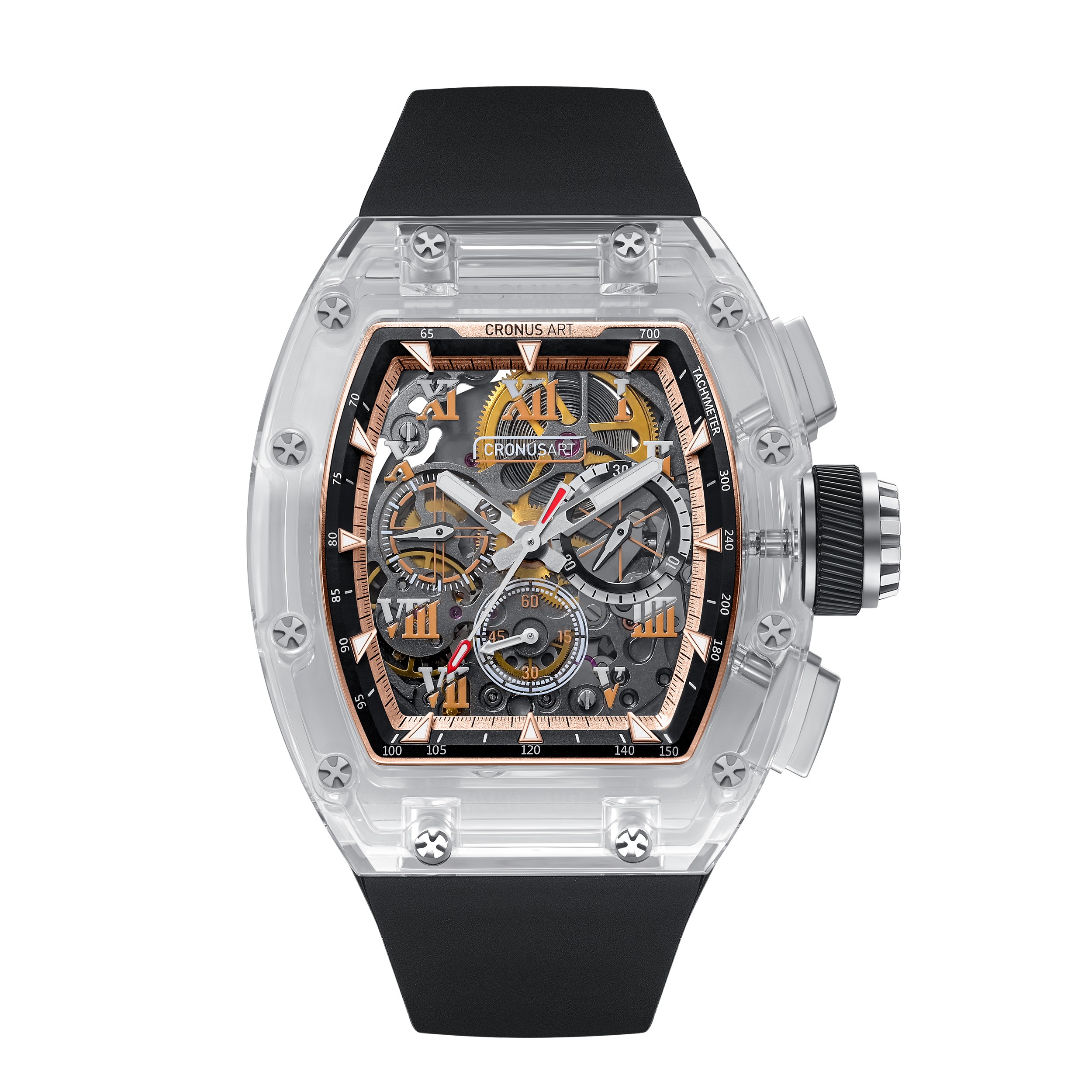 CM08-033 Men's Crystal Case Automatic Watch 42mm