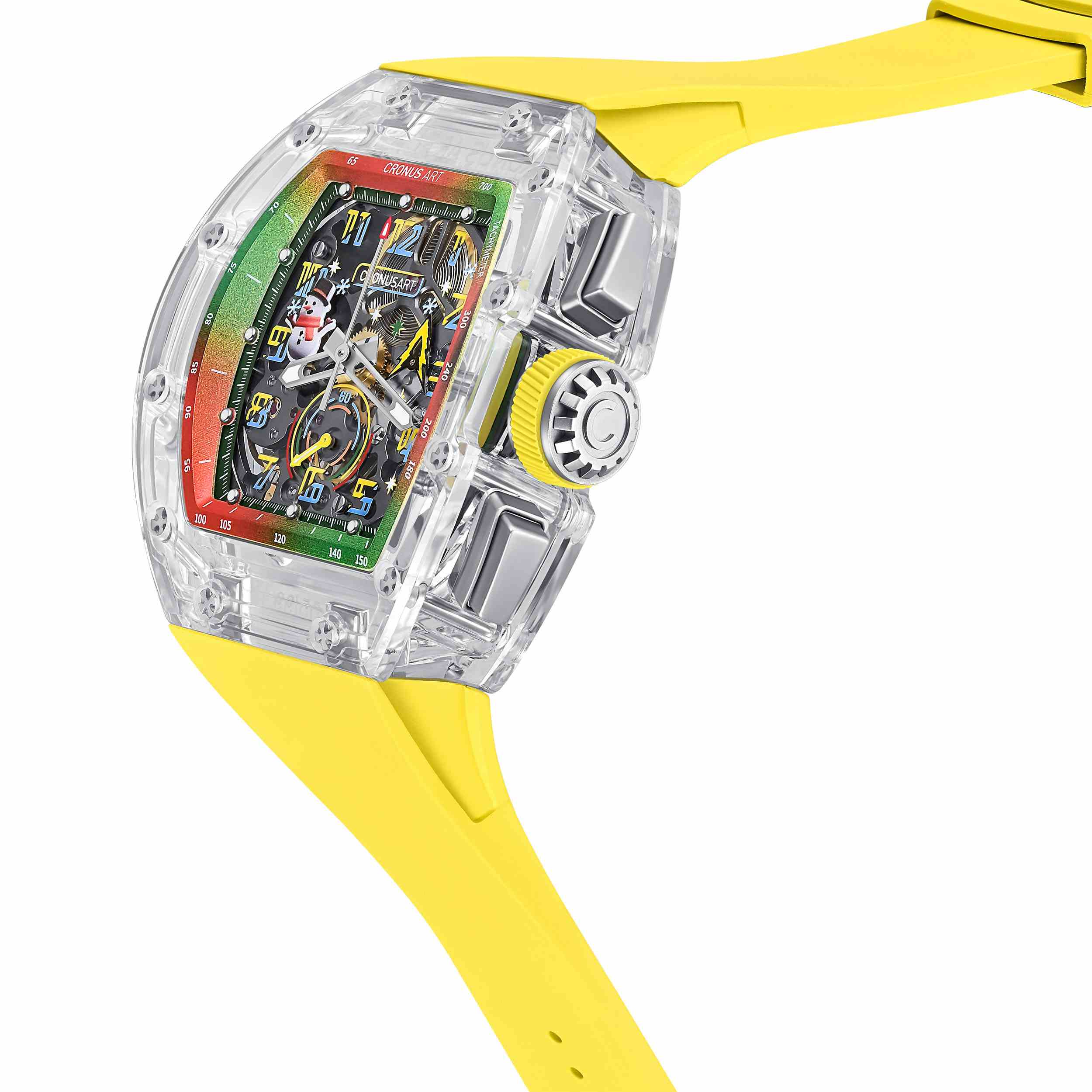 CM08-053 Men's Crystal Case Automatic Watch 42mm
