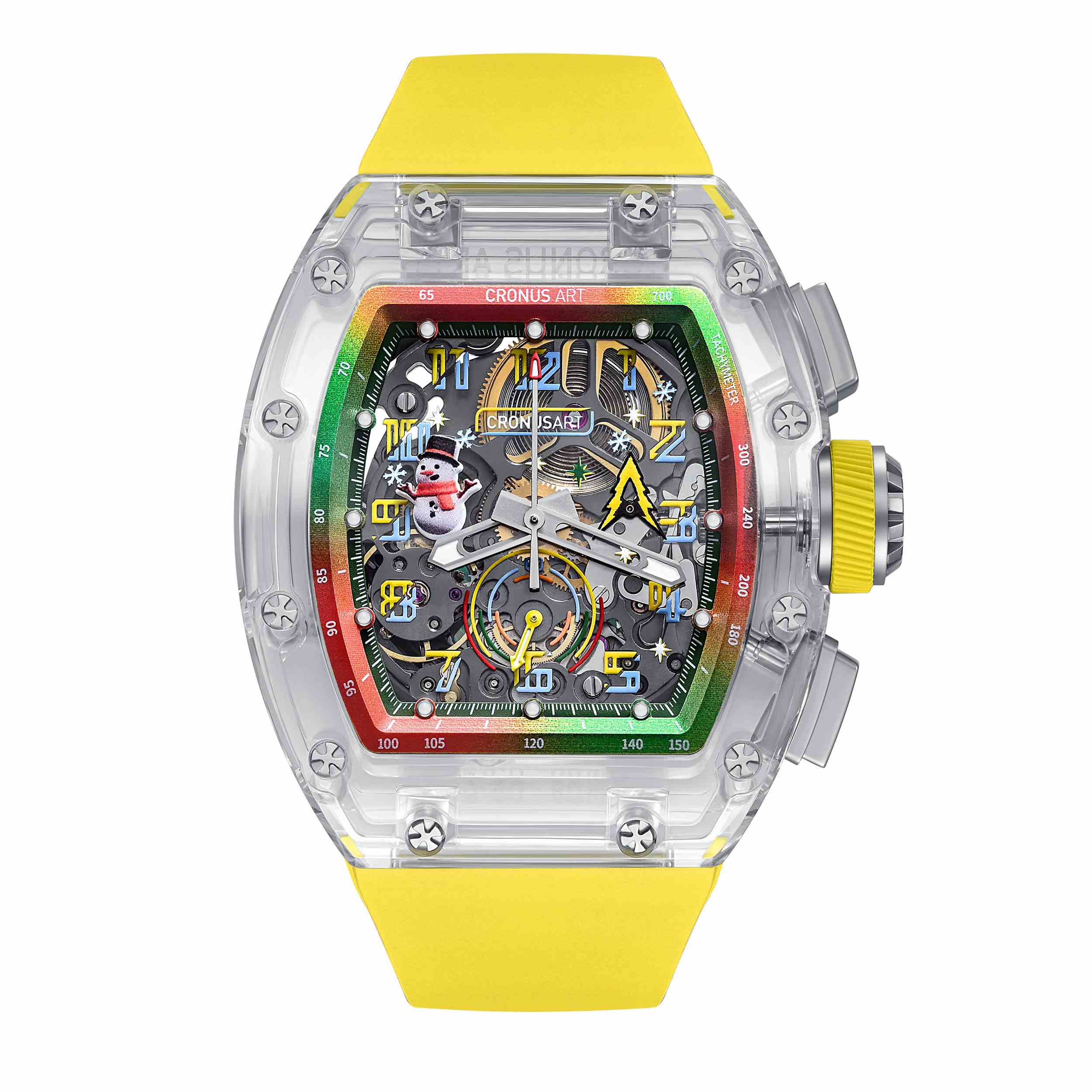 CM08-053 Men's Crystal Case Automatic Watch 42mm
