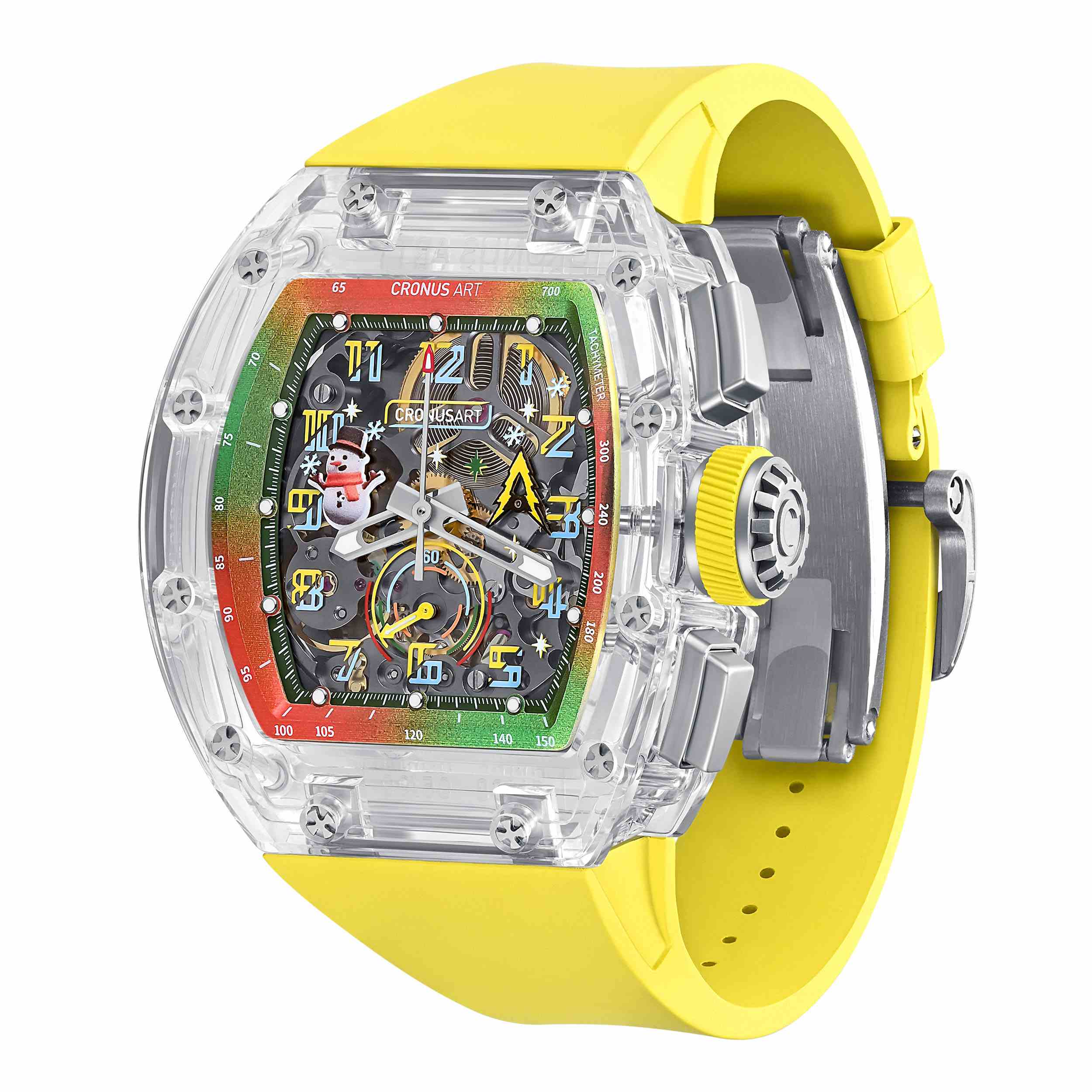 CM08-053 Men's Crystal Case Automatic Watch 42mm