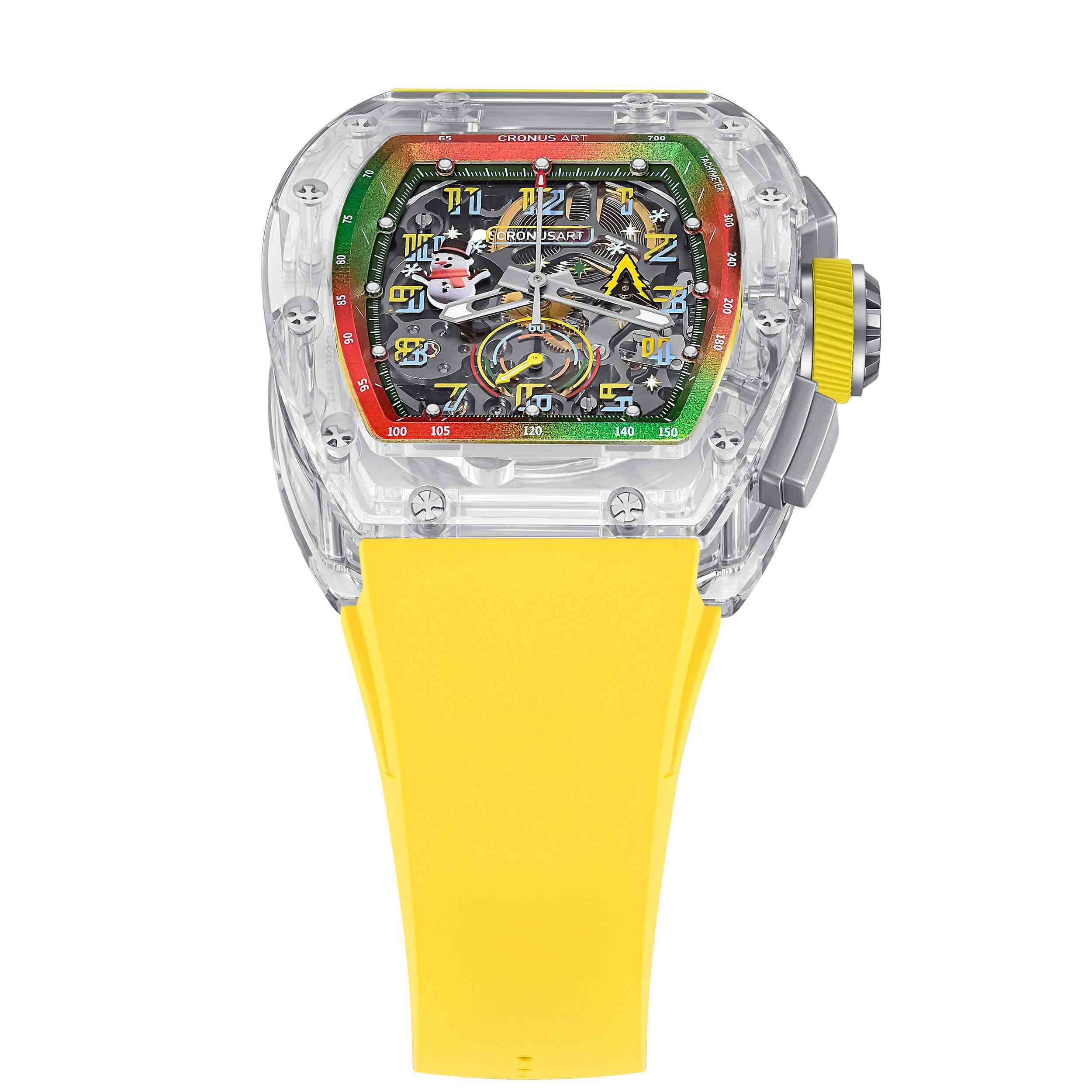CM08-053 Men's Crystal Case Automatic Watch 42mm
