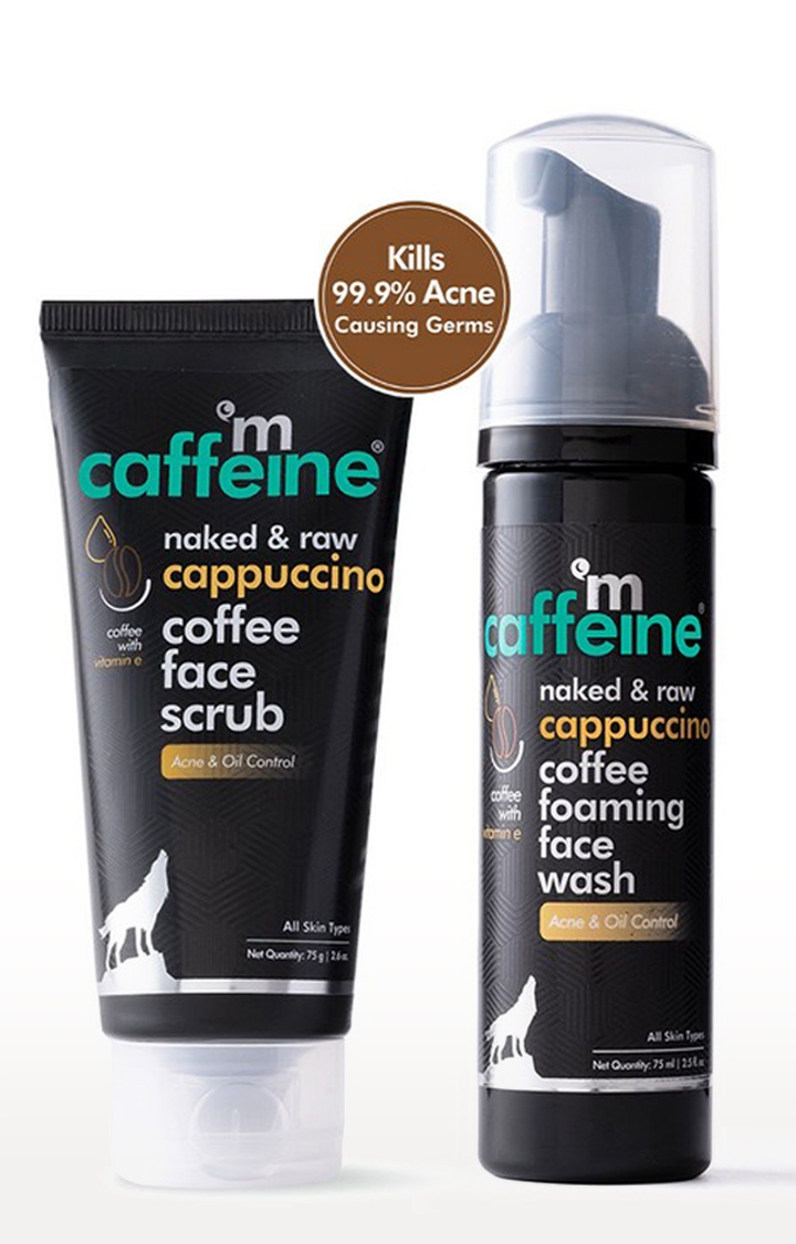 MCaffeine | mCaffeine Acne and Pimples Controlling Face wash & Face Scrub Combo with Vitamin E, Cinnamon Extracts 0