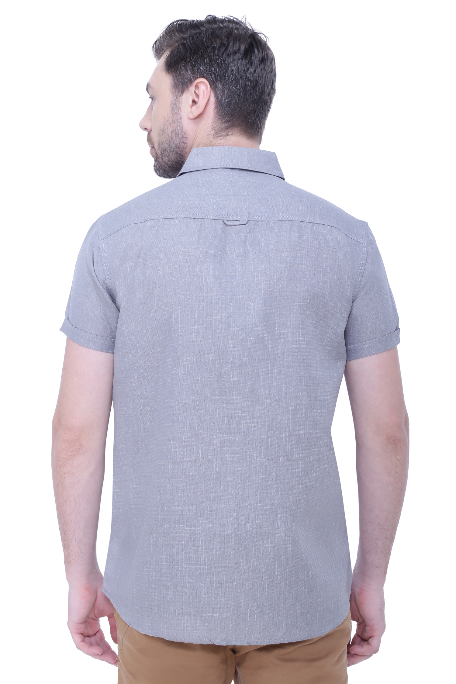 Kuons Avenue | Kuons Avenue Men's Linen Blend Half Sleeves Casual Shirt-KACLHS1236 2