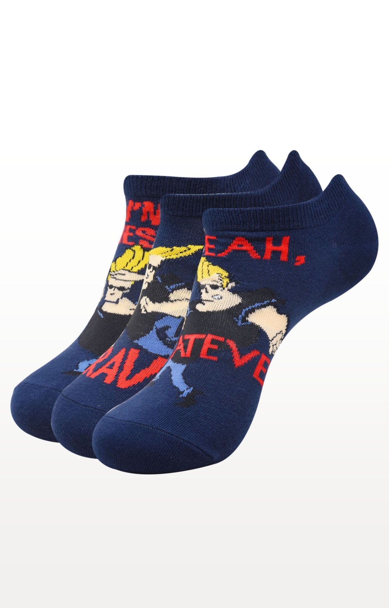 BALENZIA | Navy Printed Socks (Pack of 3) 0