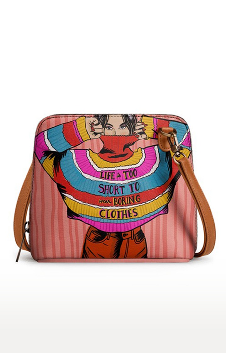 Women's Colourblock Jumper  Trapeze Sling Bags