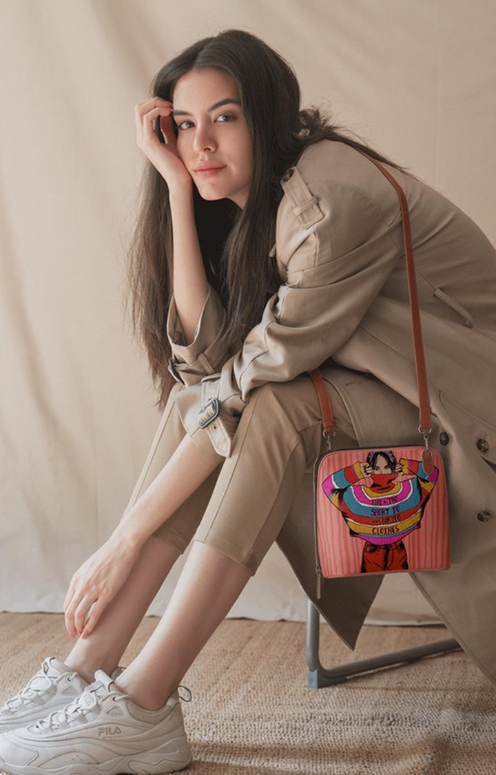 Women's Colourblock Jumper  Trapeze Sling Bags